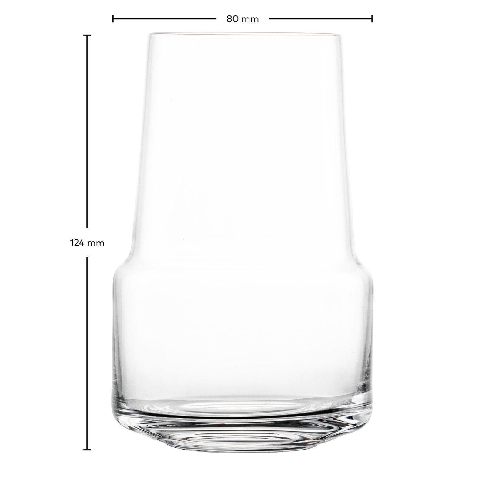 Zwiesel Glas Sektglas Level Sekt Tumbler 412 ml 2er Set, 2-tlg., Glas