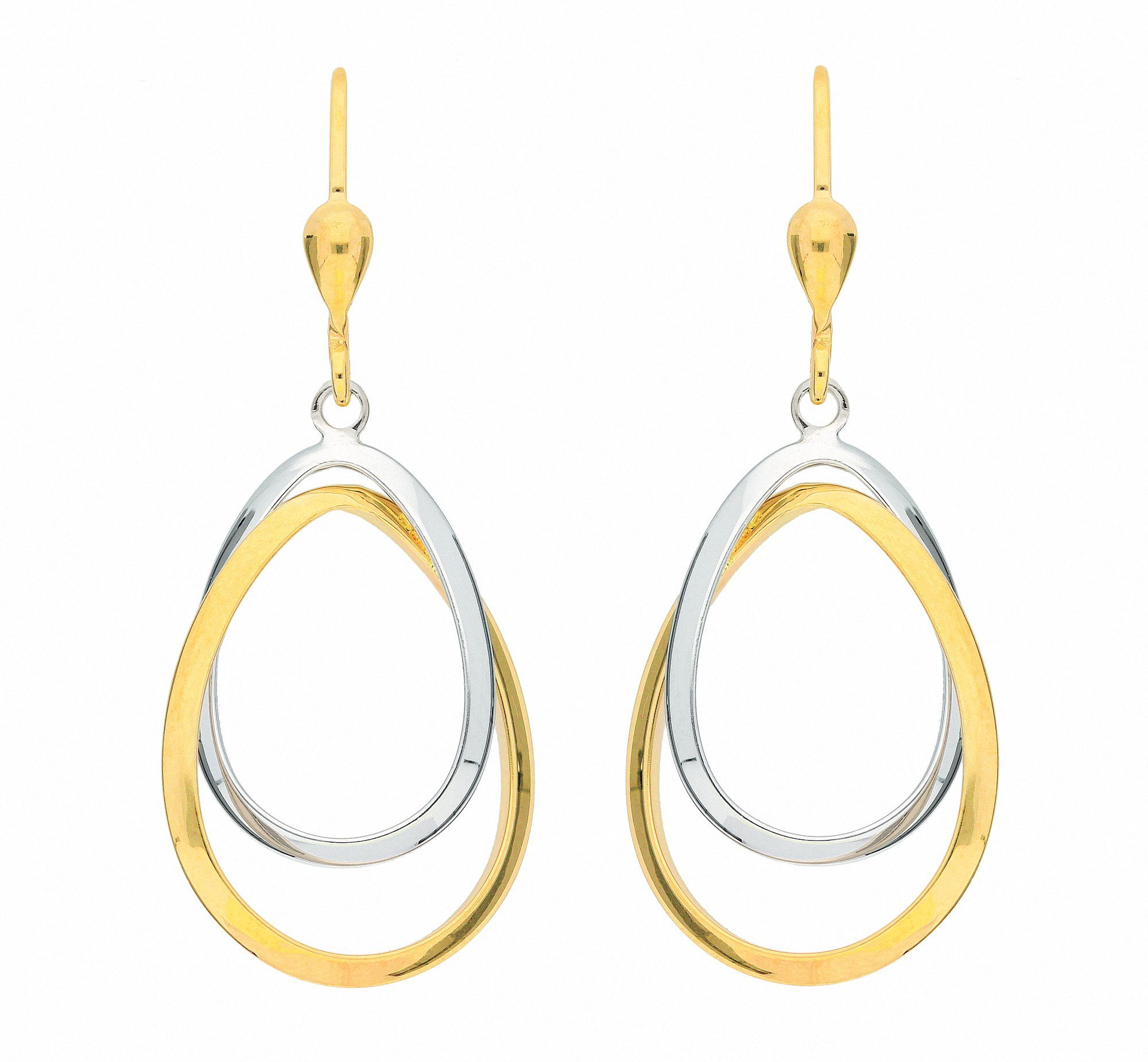 Adelia´s Paar Ohrhänger Damen Goldschmuck 1 Paar 333 Gold Ohrringe /  Ohrhänger, 333 Gold Goldschmuck für Damen, Maße - Höhe 23,5 mm