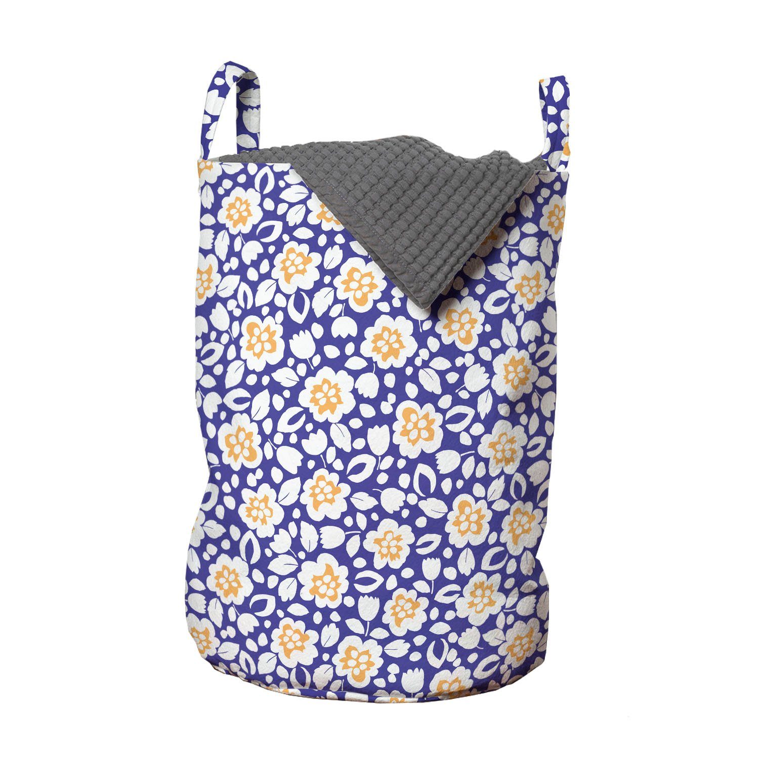 Abakuhaus Wäschesäckchen Wäschekorb mit Griffen Kordelzugverschluss für Waschsalons, Blumen Frühlingsblumen