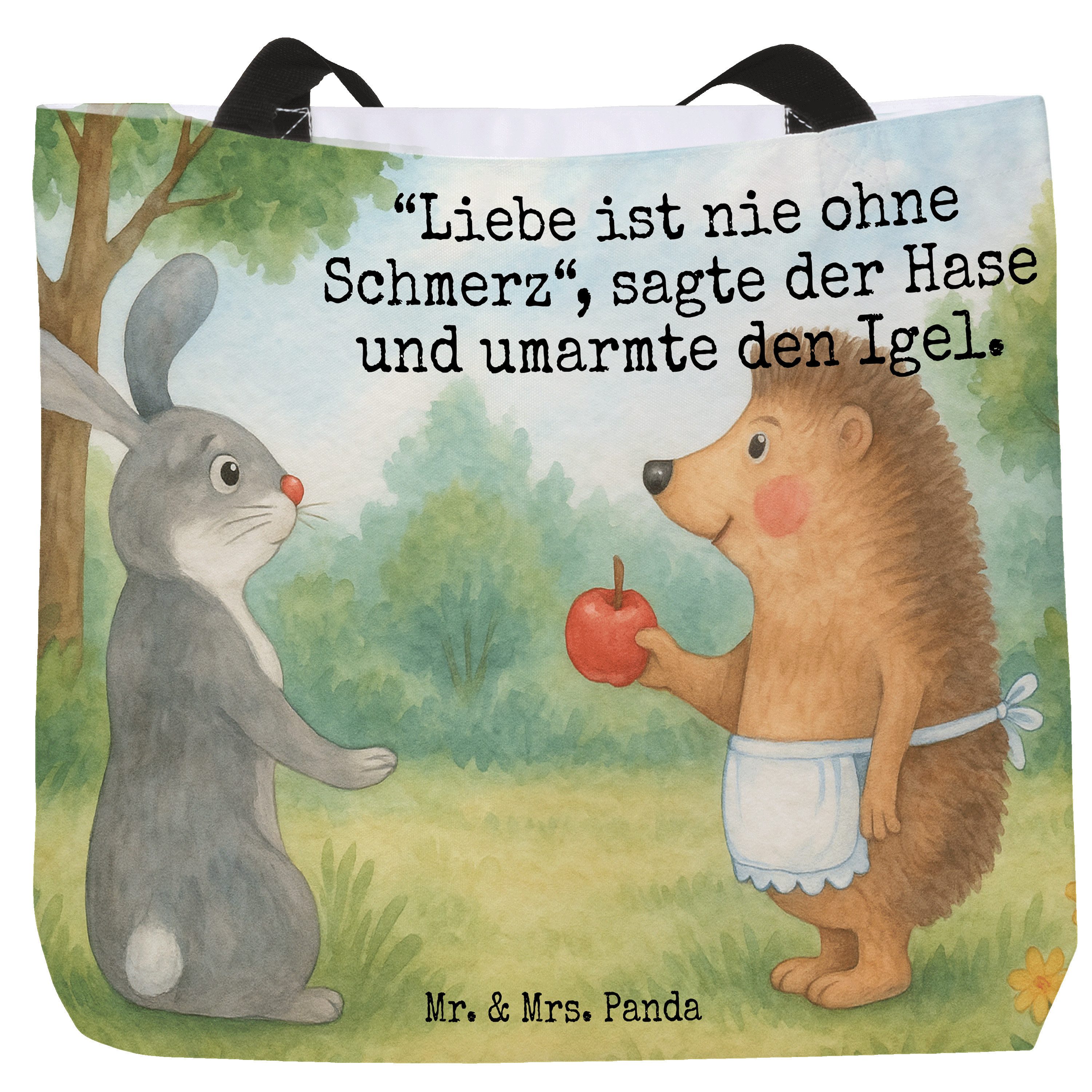 Shopper Hase Igel Design, Tote Bag, Weiß, und, Strandtasche, Trösten, Beutel