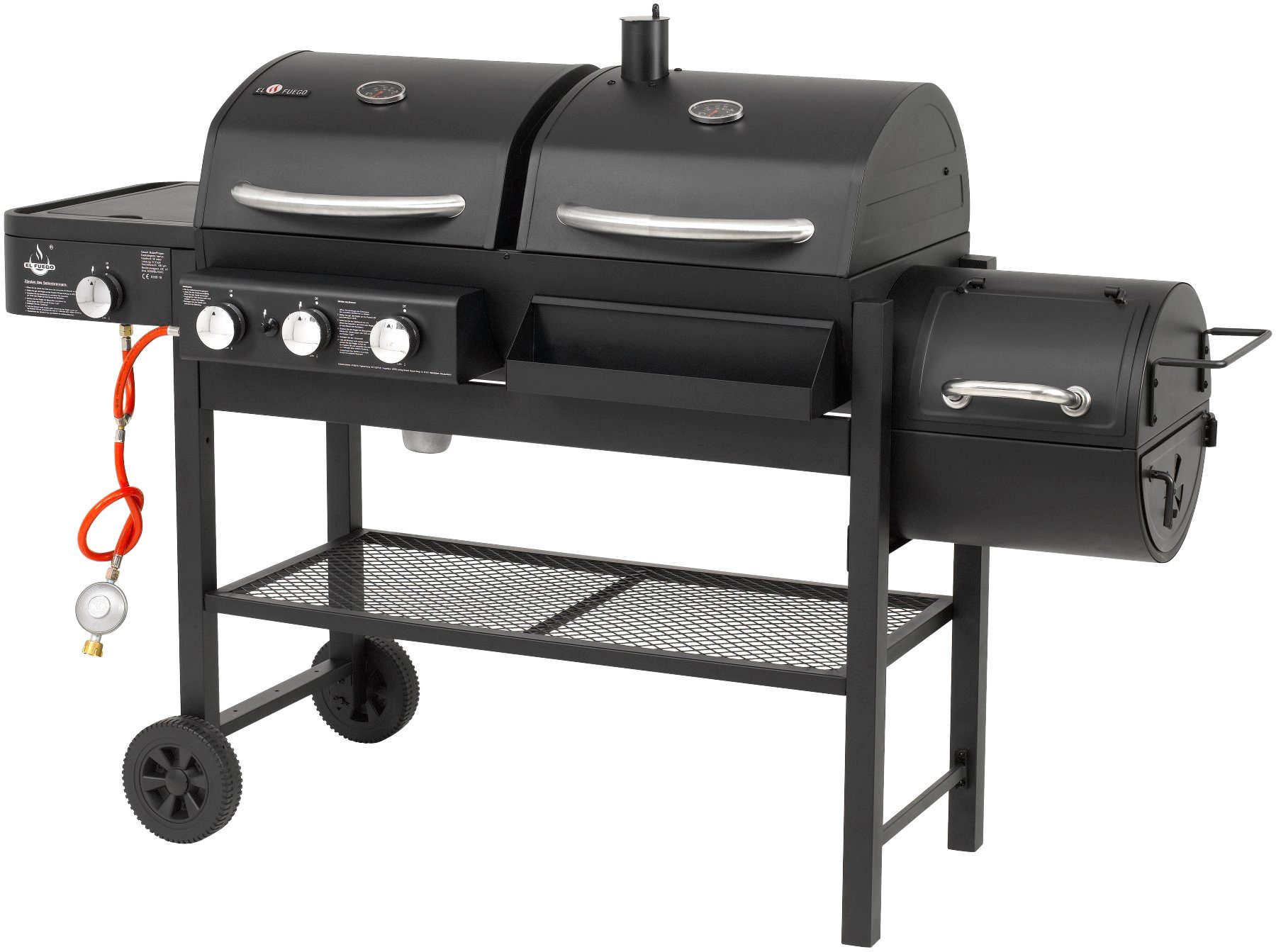 El Fuego Gasgrill Sierra, Gas- und Holzkohlekombination, BxTxH: 173,5x60x117,5 cm – Bild 2 von 5