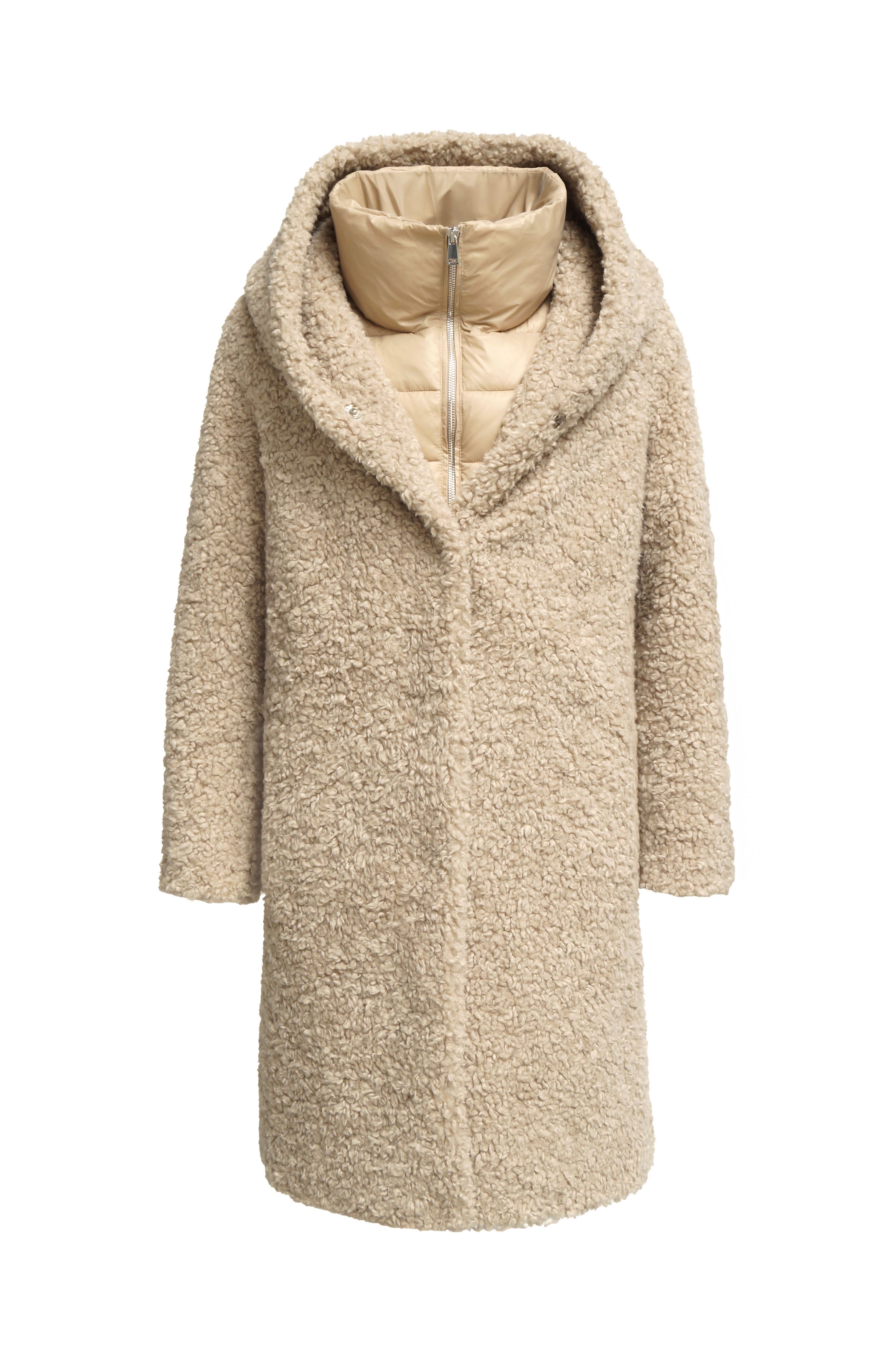 FUNK since 1776 Fellimitatmantel Wintermantel aus Lammimitat mit Kapuze & a günstig online kaufen