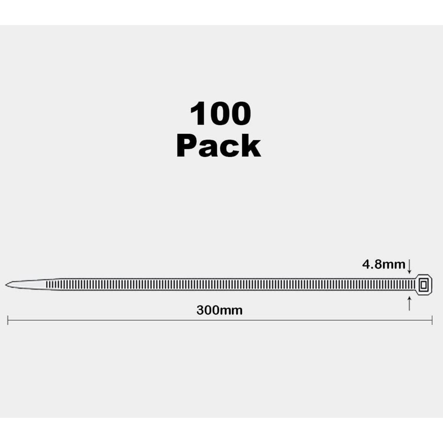 LuxusKollektion Kabelbinder Kabelbinder Grün 300mm x 4,8mm 100Stk