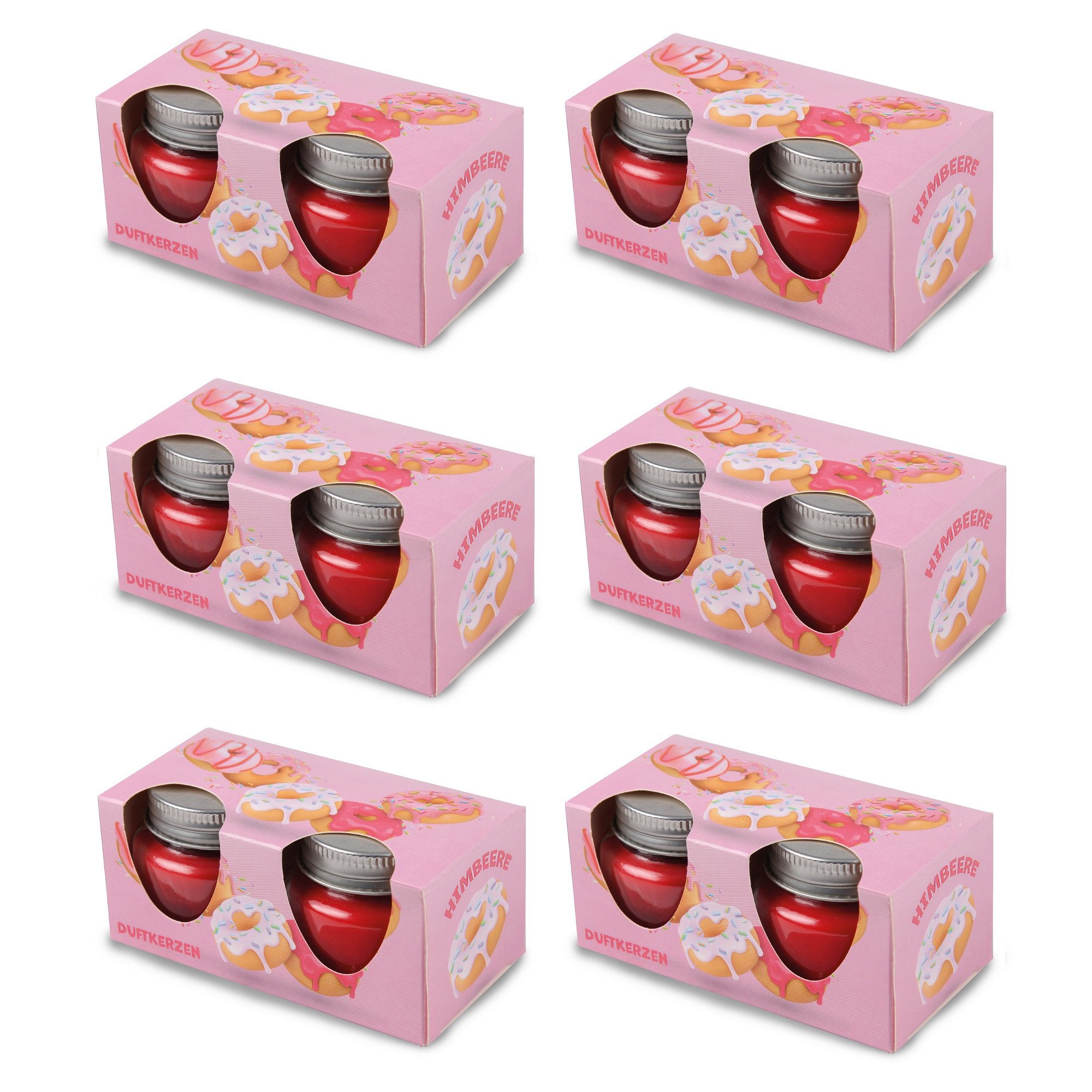 HS Candle Duftkerze Kerzenset 12er (12-tlg), Kerze im Glas mit Deckel, Raumduft 12er Pack je ca. 7 Std. Brenndauer