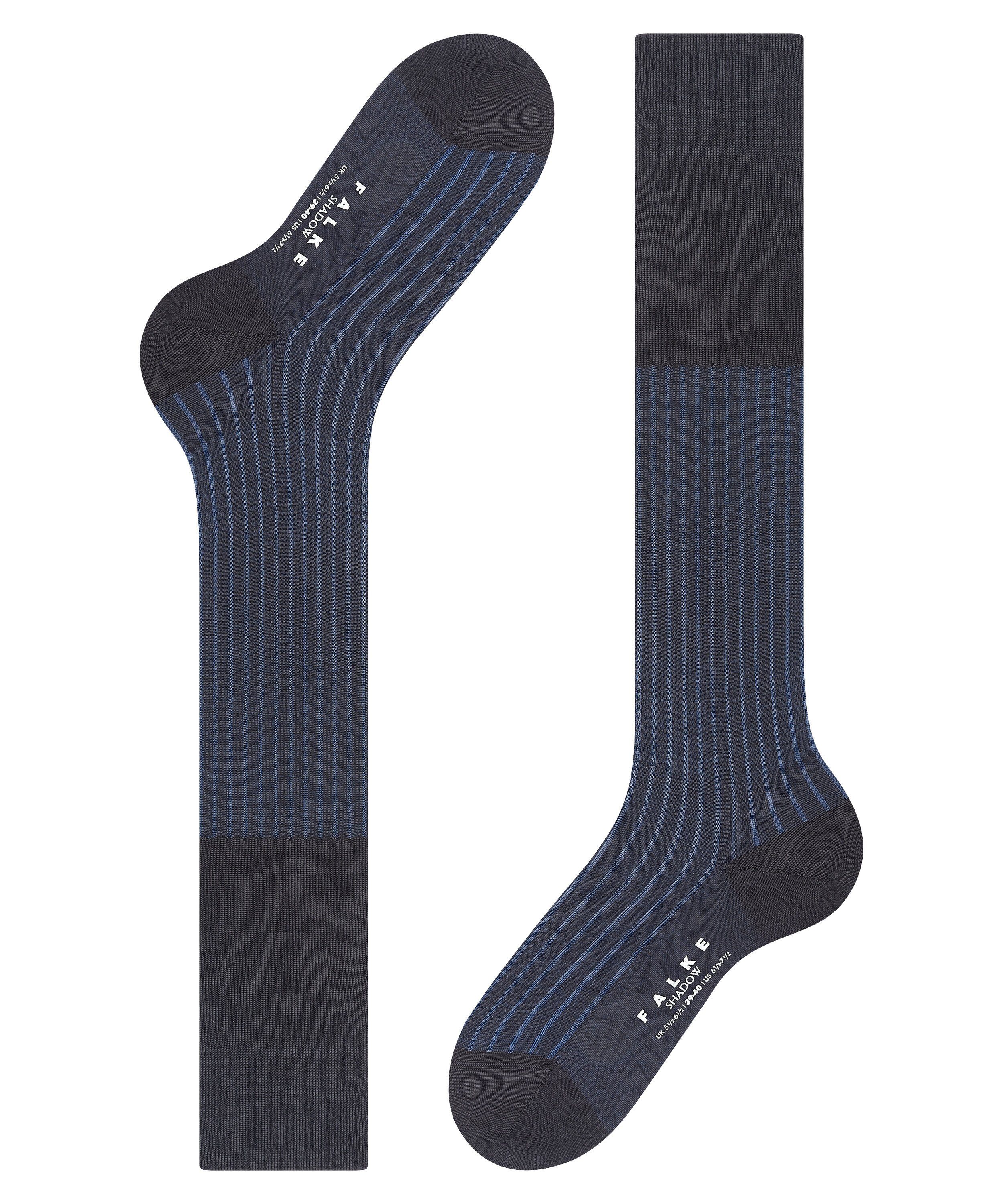 FALKE Kniestrümpfe Shadow Kniestrümpfe mit feiner Rippstruktur (1-Paar) mit feiner Rippstruktur