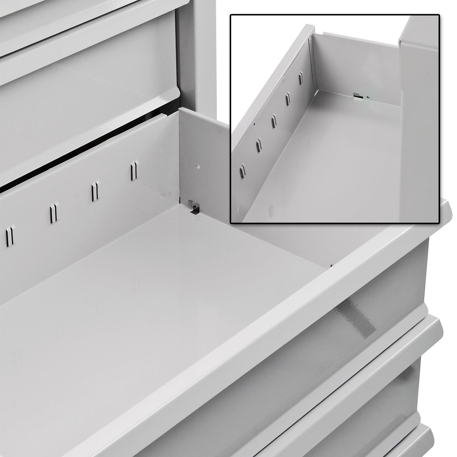 x 90 Schubladen Farben (B mit ADB Mehrzweckschrank MAMMUT, 7 70 Schubladenschrank H), verschiedenen ADB x in cm Vollauszug, lichtgrau