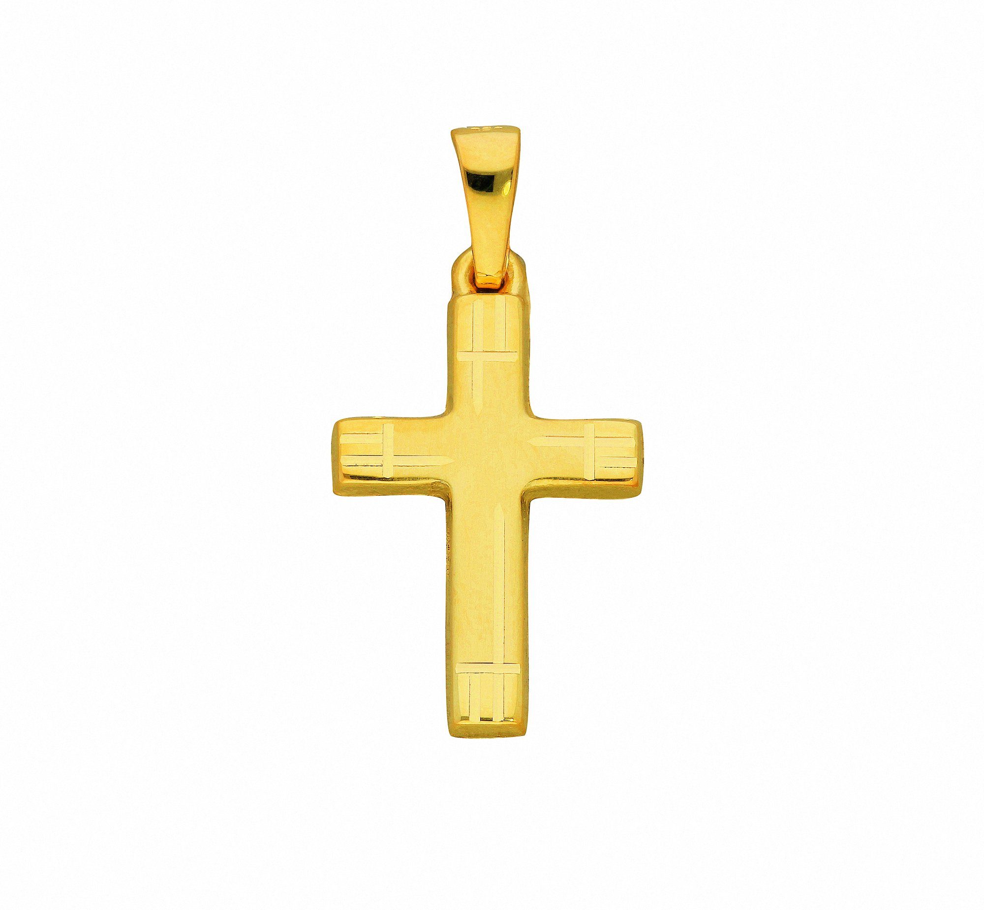 Anhänger, mit Kreuz Gold mit - Schmuckset Anhänger 333 Halskette Set Kette Adelia´s