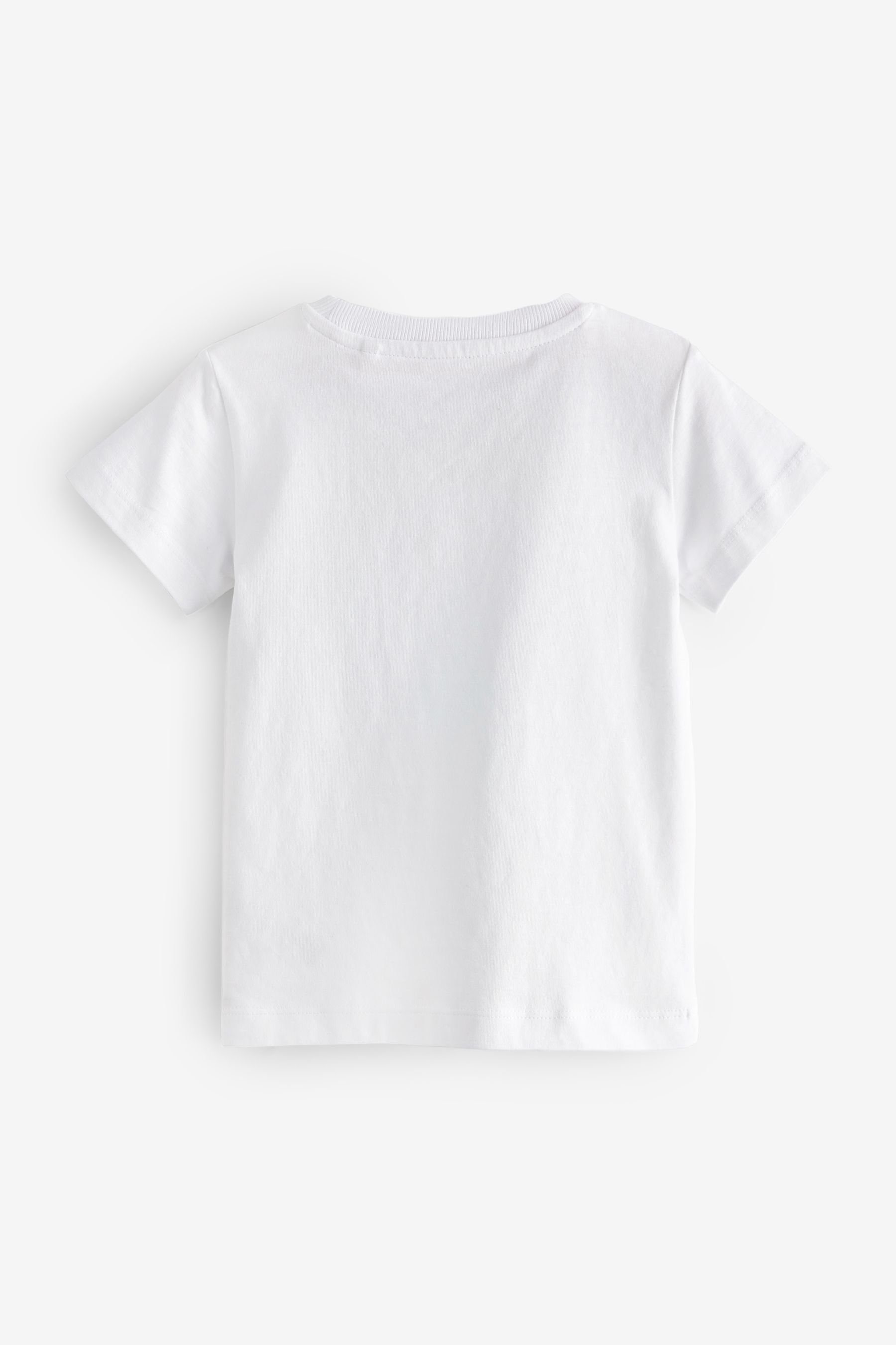 (1-tlg) mit Kurzarm-T-Shirt T-Shirt Figurenmotiv Next White