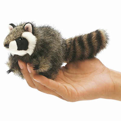 Folkmanis Handpuppen Fingerpuppe Folkmanis Fingerpuppe mini Waschbär 2646 (Packung)