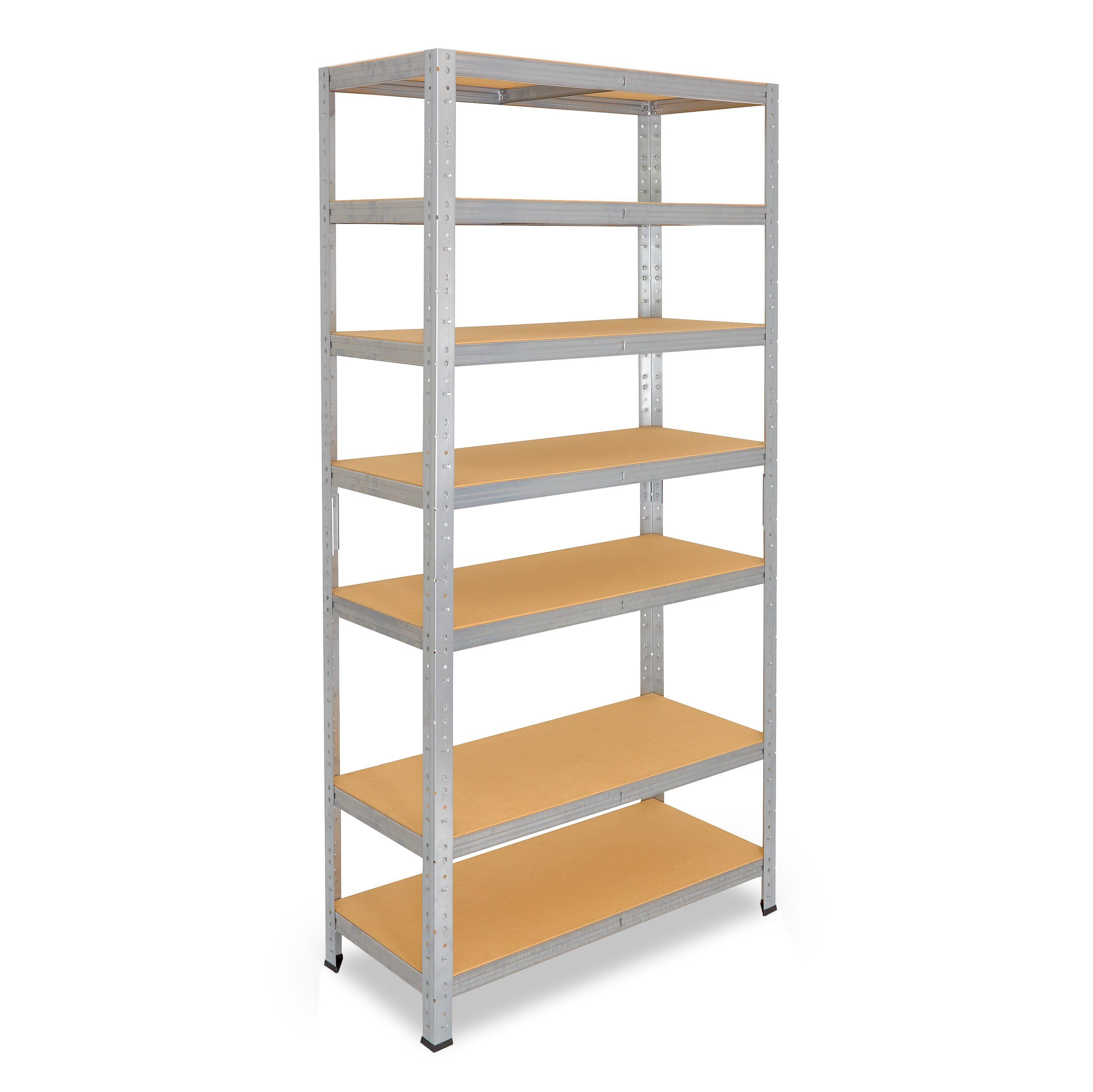 shelfplaza Schwerlastregal HOME, 230x110x23cm als Lagerregal, Tragkraft Garagenregal, 125kg Metall Kellerregal, mit Metallregal Böden, 7 mit verzinkt, Werkstattregal Steckregal oder