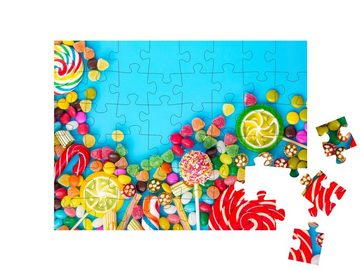 puzzleYOU Puzzle Bunte Bonbons, Cakepops und Gummibärchen, 48 Puzzleteile, puzzleYOU-Kollektionen Süßigkeiten