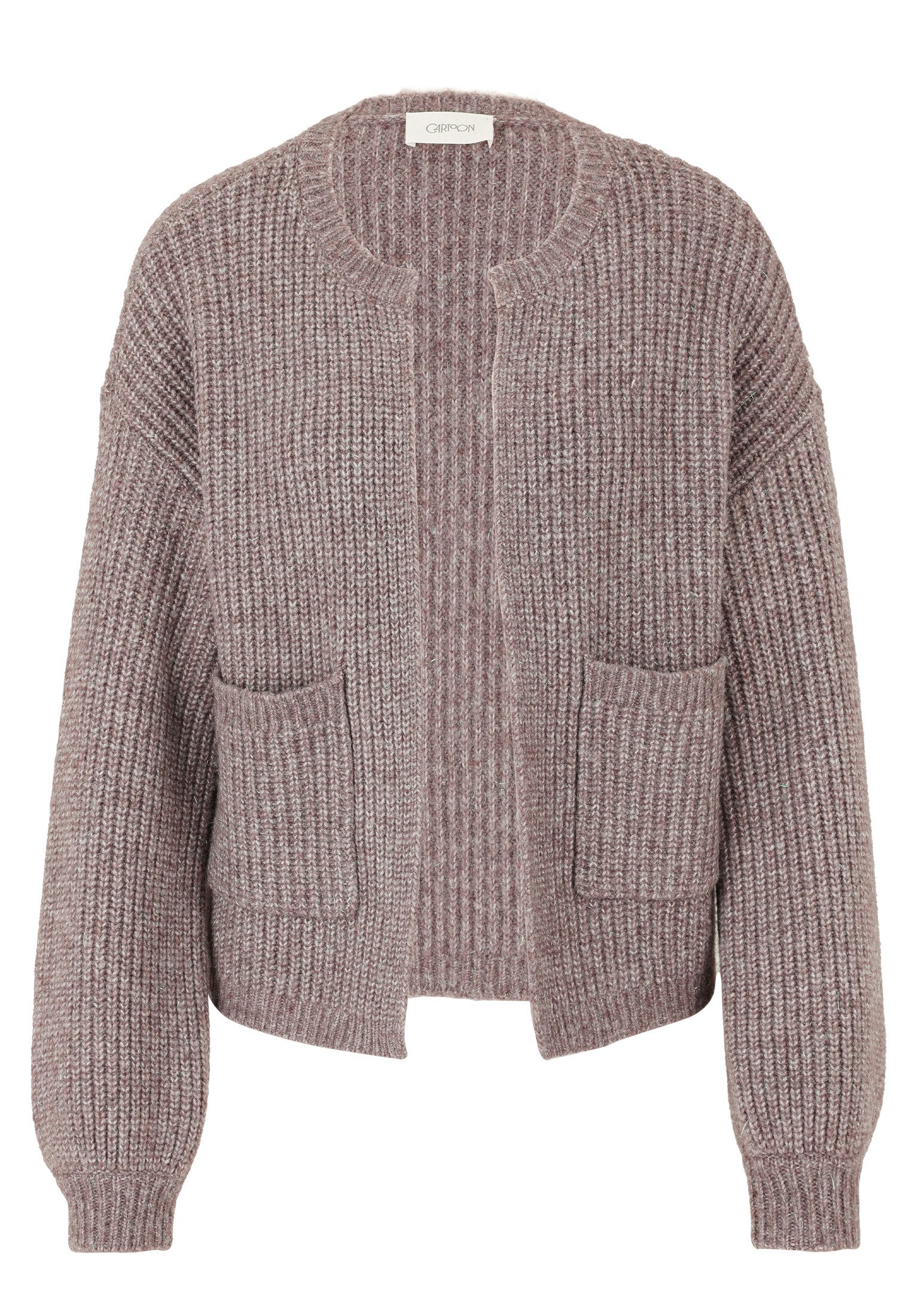 Cartoon Strickjacke Damen Strick-Cardigan mit Taschen günstig online kaufen