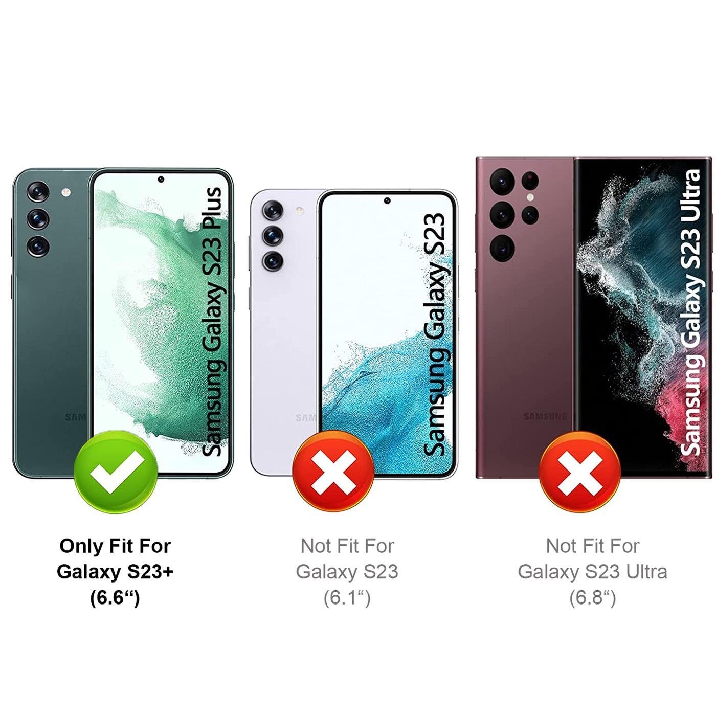 CoolGadget Handyhülle Klapptasche Wallet Kartenfach für Samsung Galaxy S23 Plus 6,6 Zoll, Ultra Slim Flip Case Hülle Klapphülle Cover Schutzhülle – Bild 3 von 5