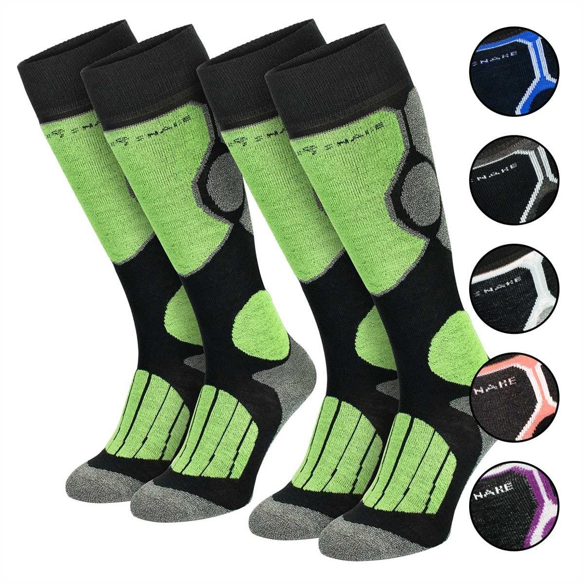 Chaussettes De Ski Et Snowboard - Lot De 2 Paires, Mélange Laine, Coupe Anatomique, 35-38