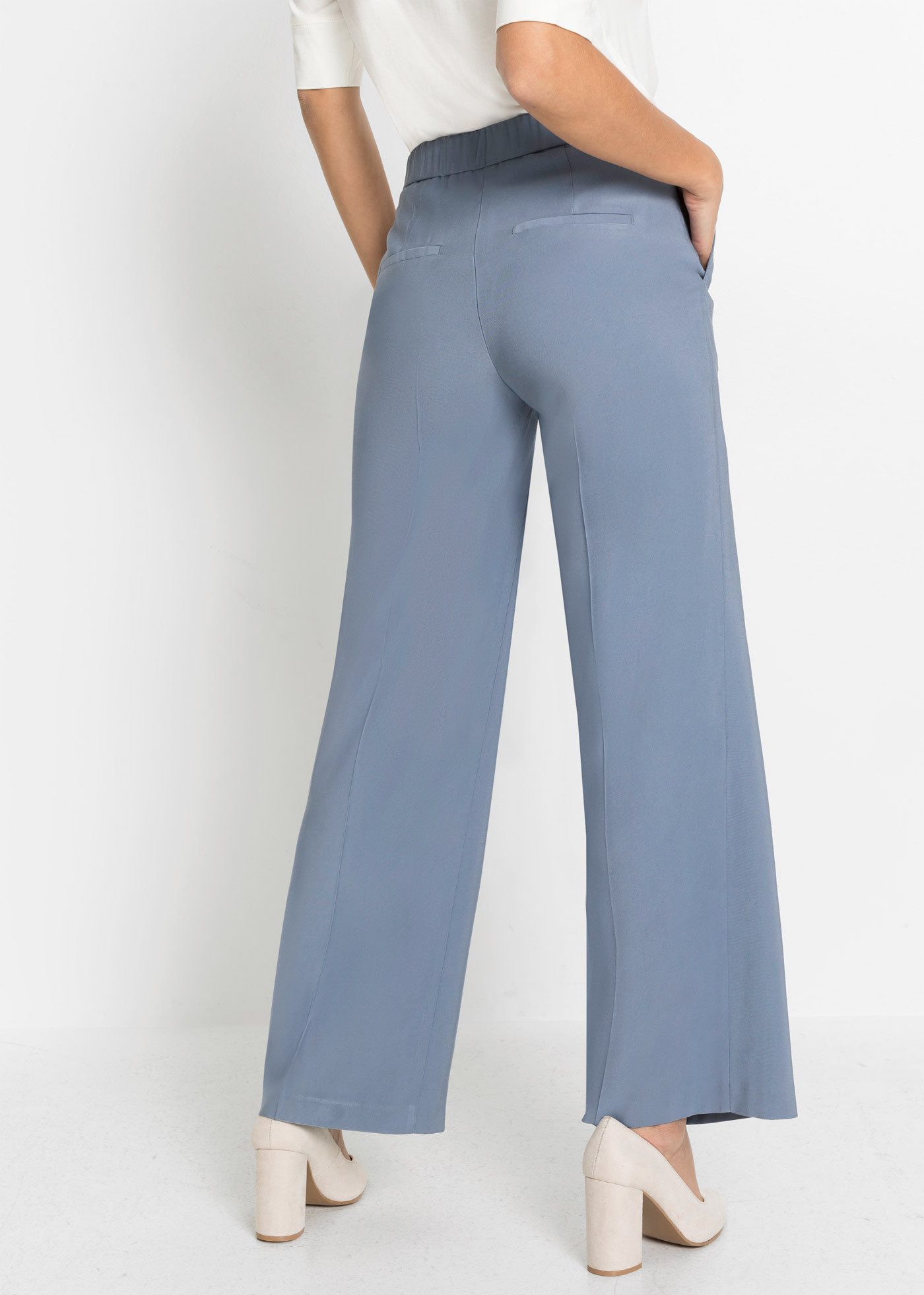 bonprix Stoffhose Marlenehose, Loose Fit, weites Bein, femininer Stil günstig online kaufen