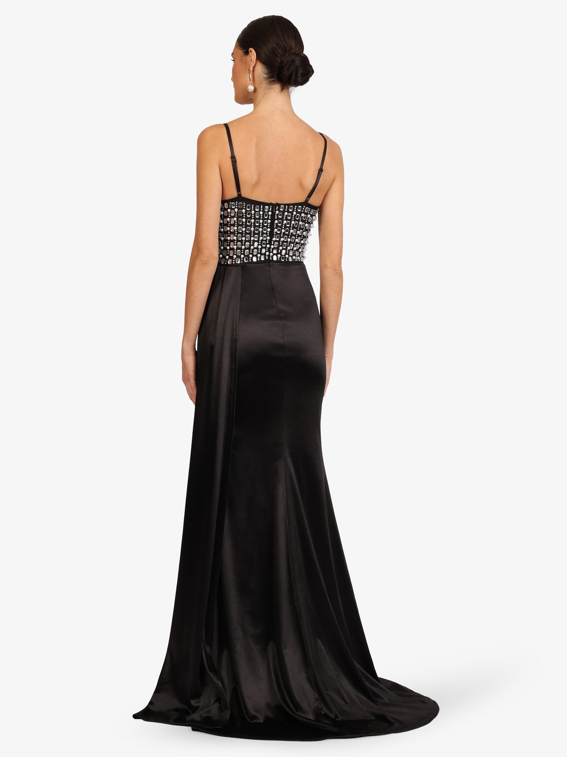Kraimod Abendkleid mit Spaghettiträgern und V-Ausschnitt