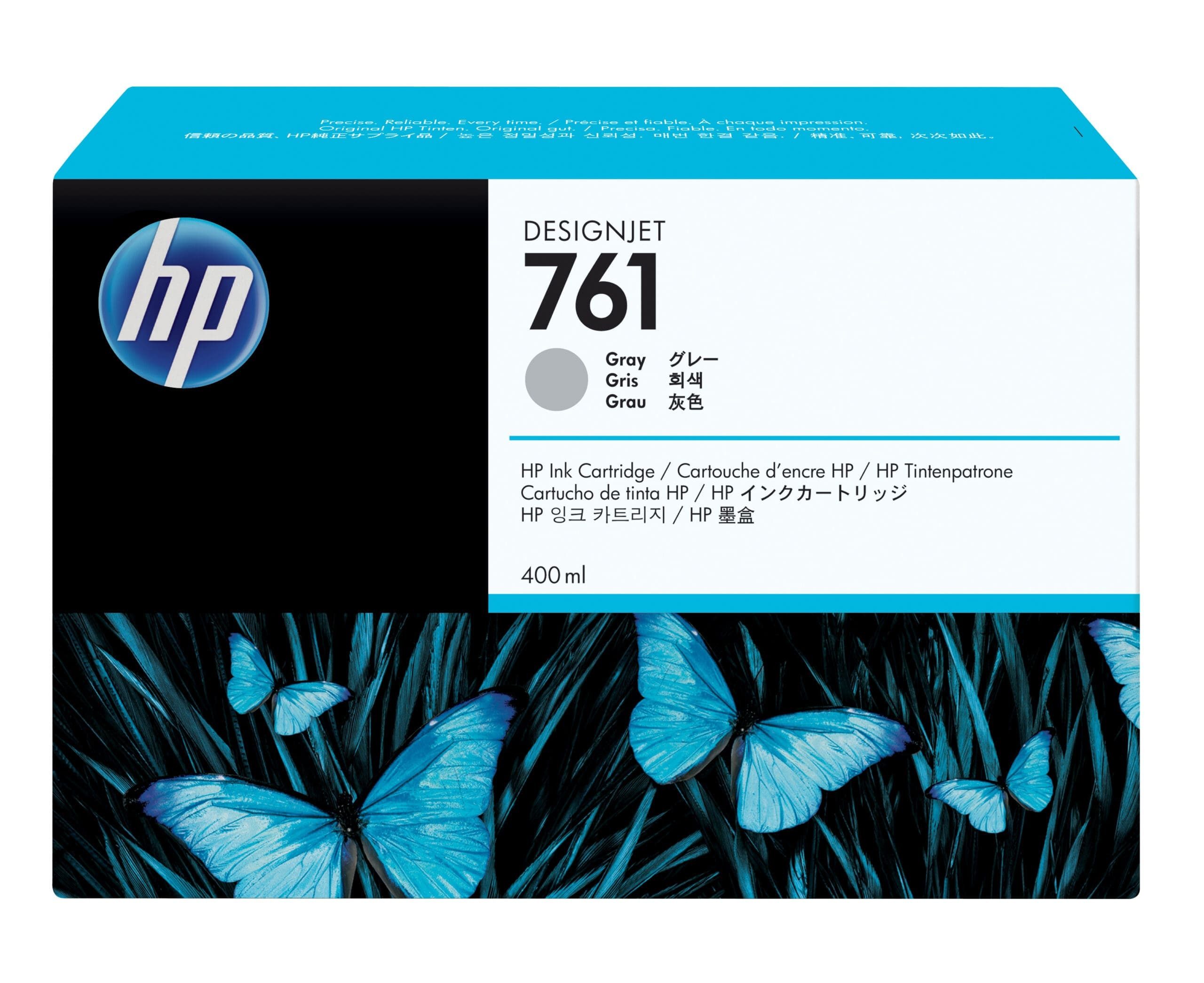 HP 761 Grau DesignJet Druckerpatrone, 400 ml Tintenpatrone