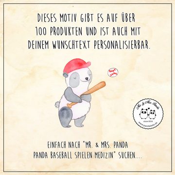 Mr. & Mrs. Panda Tragetasche Panda Baseball spielen - Schwarz - Geschenk, Gewinn, Beuteltasche, St (1-tlg), Modisches Design