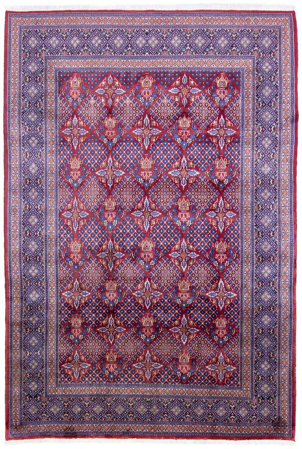 Wollteppich Hamadan Durchgemustert Rosso 287 x 200 cm, morgenland, rechteckig, Höhe: 10 mm, Unikat mit Zertifikat