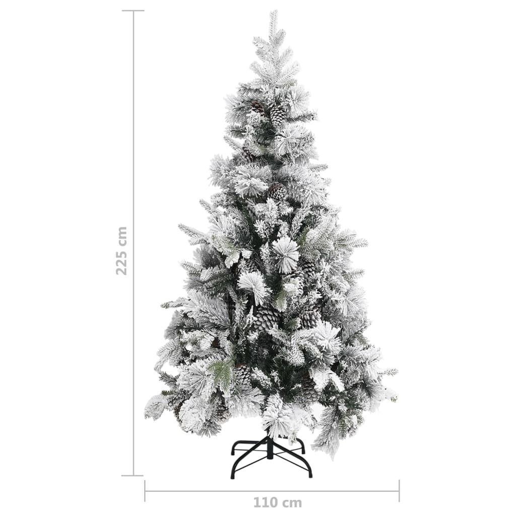 225 & mit cm PE Künstlicher furnicato Zapfen Weihnachtsbaum Beschneit PVC Weihnachtsbaum