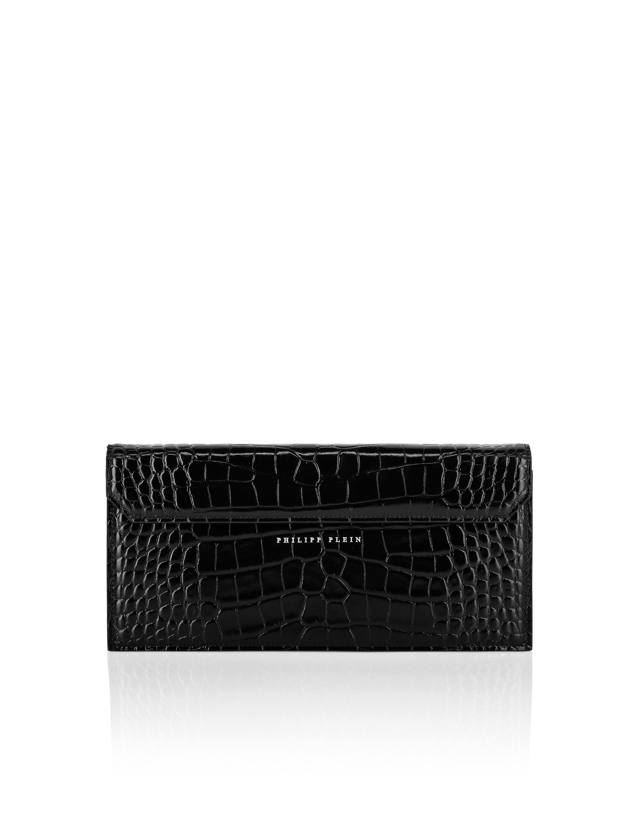PHILIPP PLEIN Handtasche Skull Crocco Print