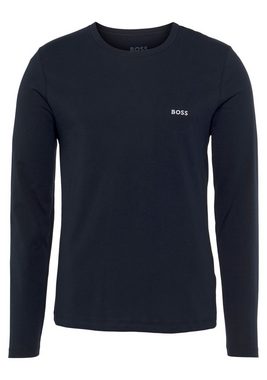 BOSS Langarmshirt longsleeve-Shirt R-Neck Classic COTTON 3pcs/pack (3-tlg) mit BOSS Logo-Schriftzug