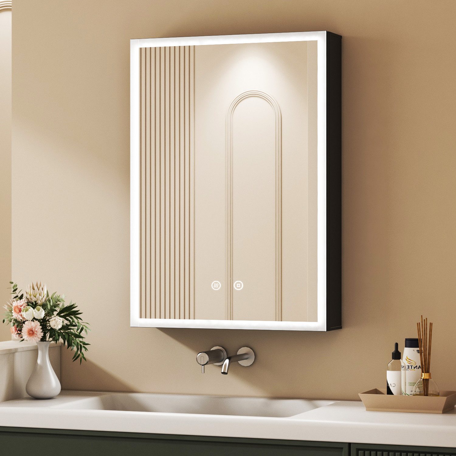 WDWRITTI Spiegelschrank Klein 40x60cm Spiegelschrank Bad günstig online kaufen