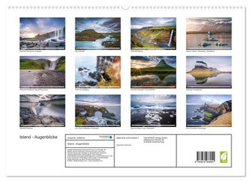 CALVENDO Wandkalender Island - Augenblicke 2023 (Premium, hochwertiger DIN A2 Wandkalender 2023, Kunstdruck in Hochglanz)