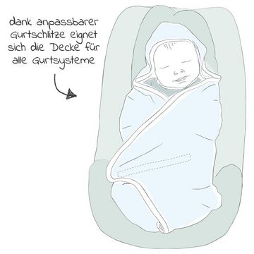 Alvi® Fußsack Jersey light - Sternenhimmel, Baby Reisedecke Baumwoll Decke 80 x 80 cm