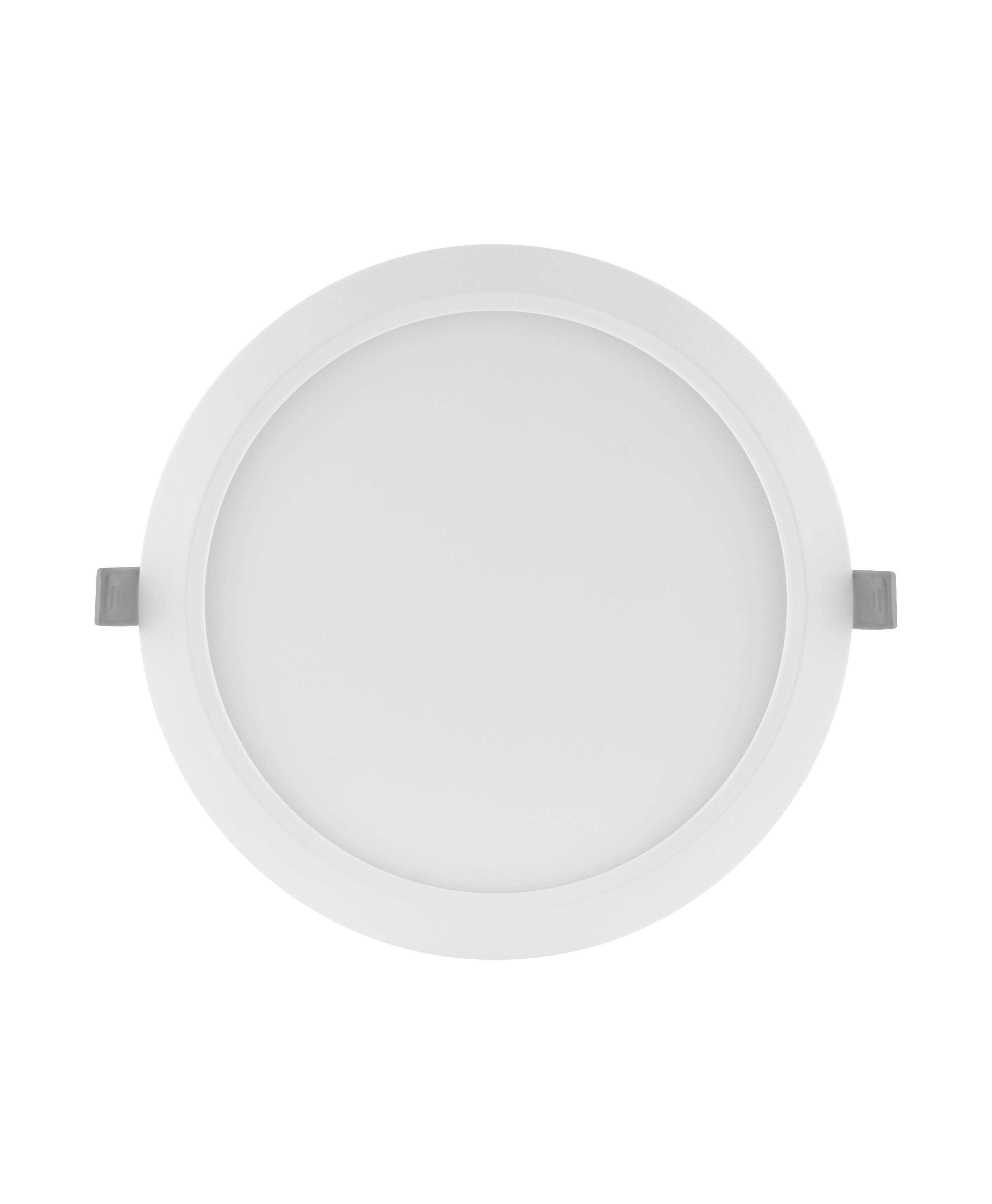 Ledvance LED Deckenspot DOWNLIGHT SLIM ROUND, LED fest integriert, Leuchtmittel enthalten, Kalt weiß, Direkter Ersatz für Leuchten mit Kompaktleuchtstofflampen