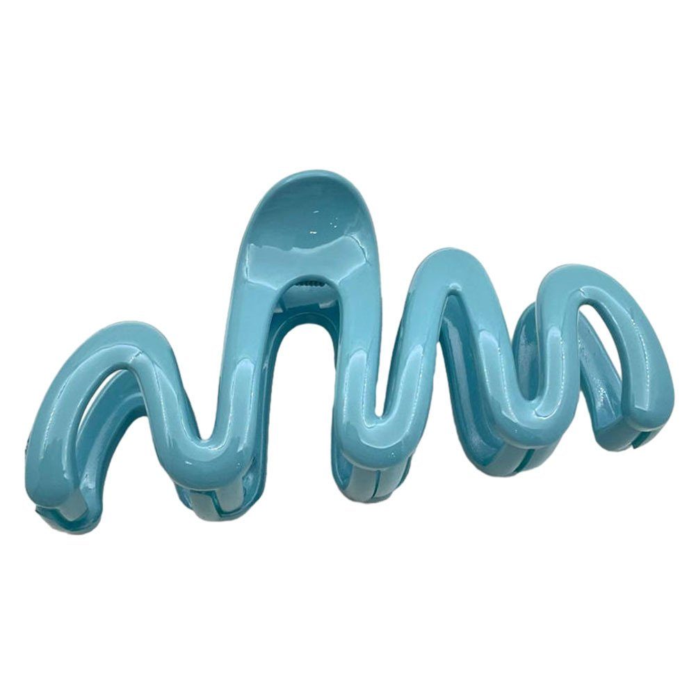 Blusmart Haarspange Haifischförmige Haarwellen-Greifklammer, Wiederverwendbare Haarnadel lake blue | Haarspangen