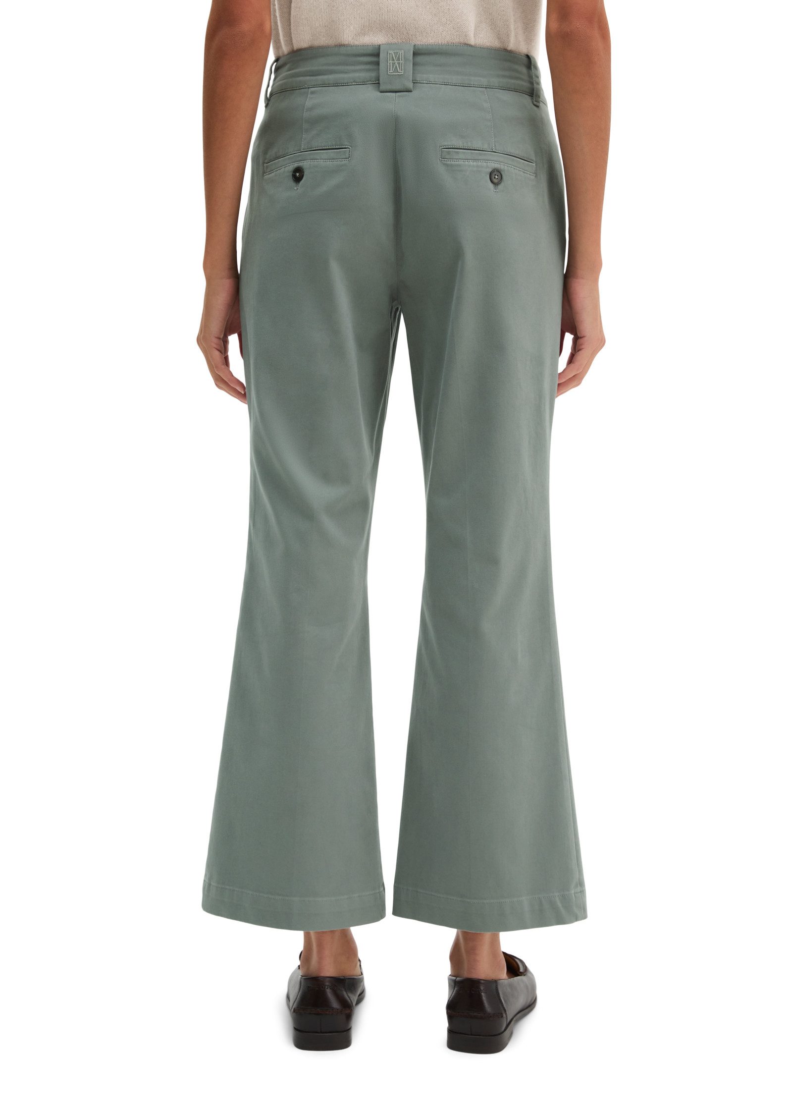 Marc O'Polo 7/8-Hose MARTHE FLARED aus Baumwoll-Stretch-Satin, Flared Fit – Bild 2 von 5