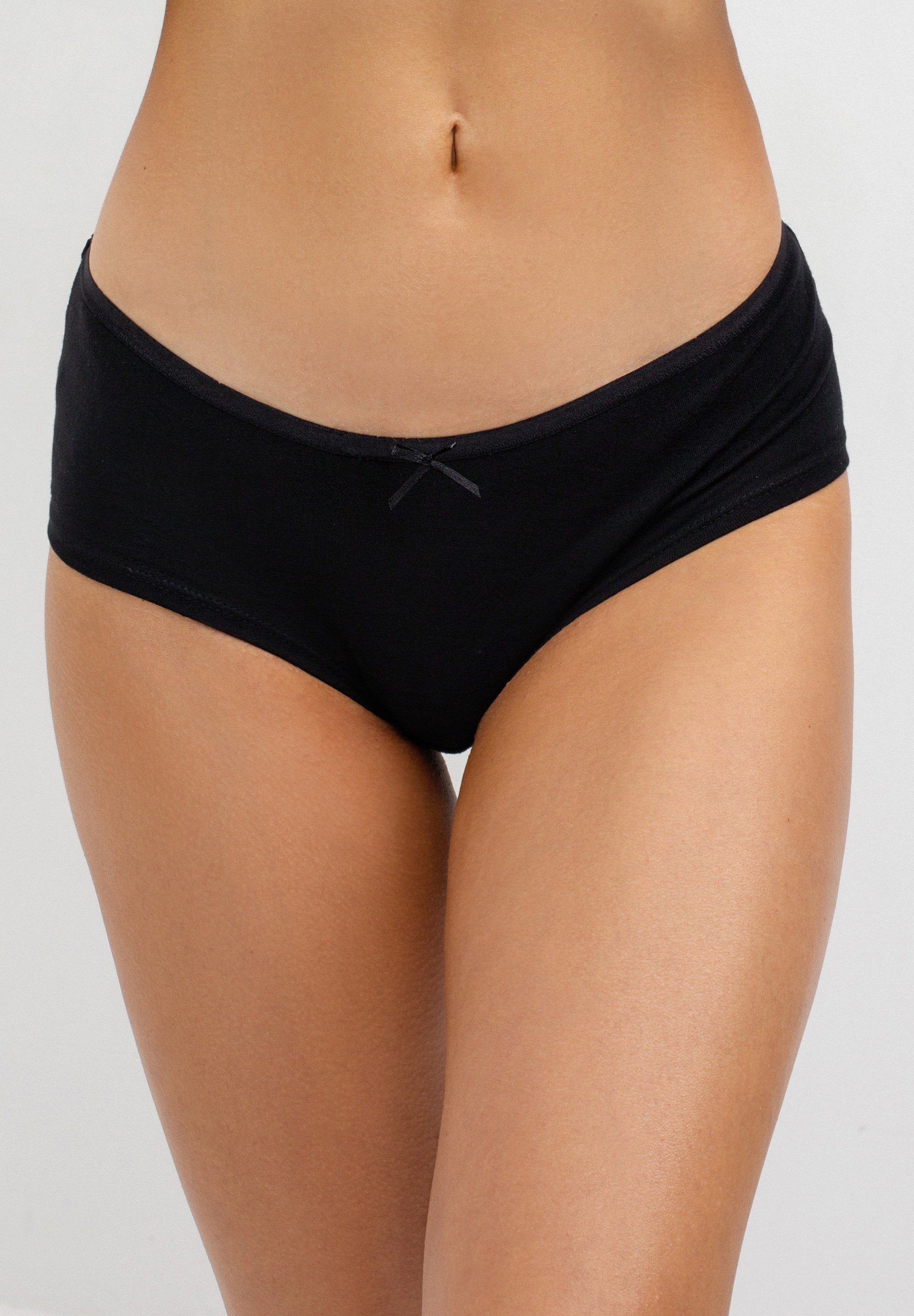 Fabio Farini Hipster Damen Unterhosen - Frauen Hipster Set aus Baumwolle (Packung, 4-St) im sportlichen Panty-Style mit Schleifchen – Bild 4 von 5