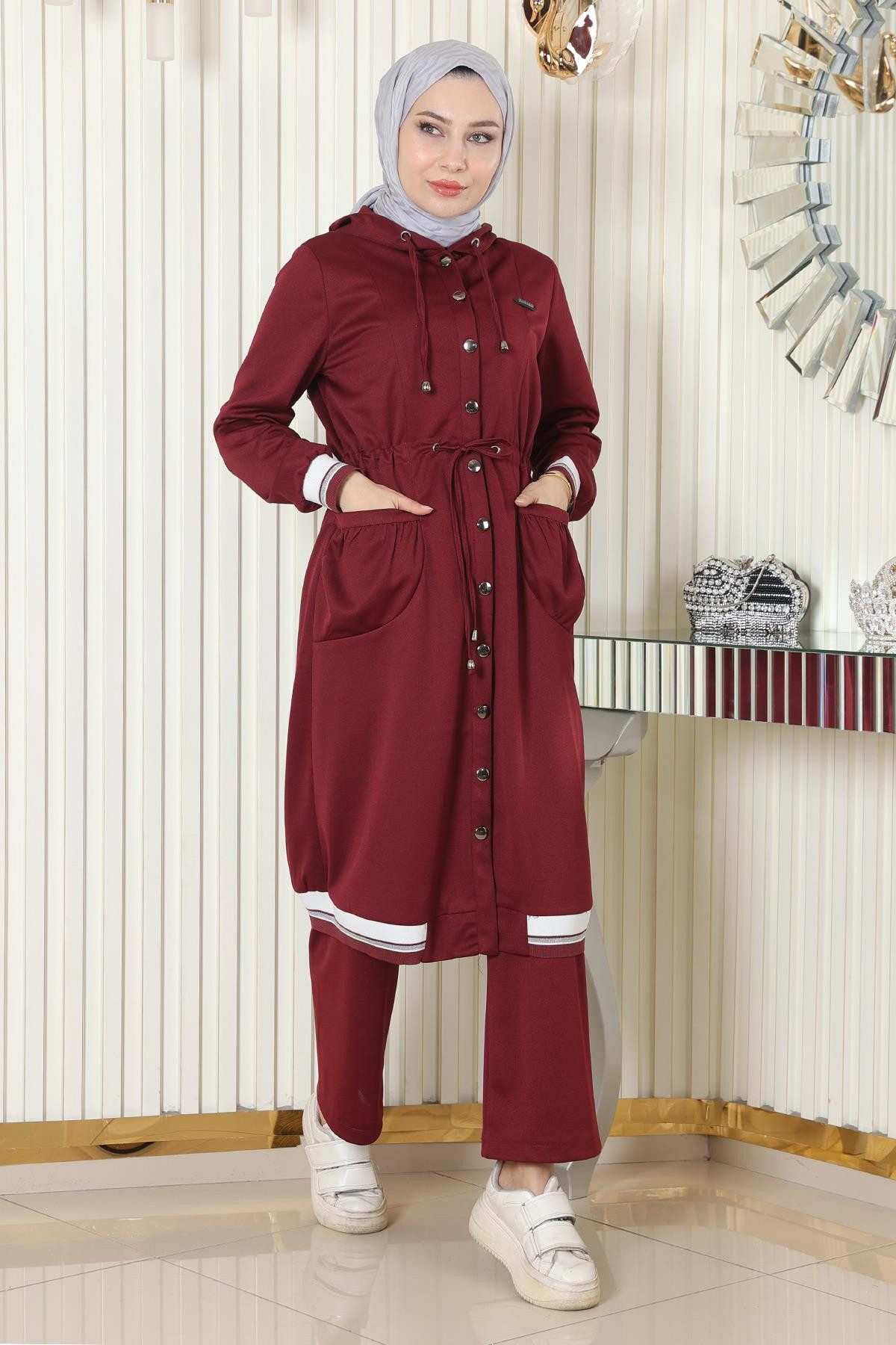 MODAMİHRAM Hosenanzug Kapuzen-Ripp-Set günstig online kaufen