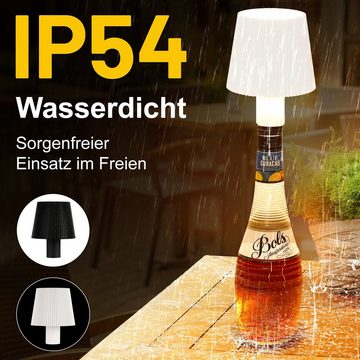 oyajia LED Tischleuchte Kabellose LED Flaschenleuchte, Aufladbar Tischlampe mit 8000mAh Akku, LED fest integriert, Kaltweiß/Naturweiß/Warmweiß, Dimmbare Touch Tischlampe, IP54 Wasserdicht für Küche Restaurant Bar