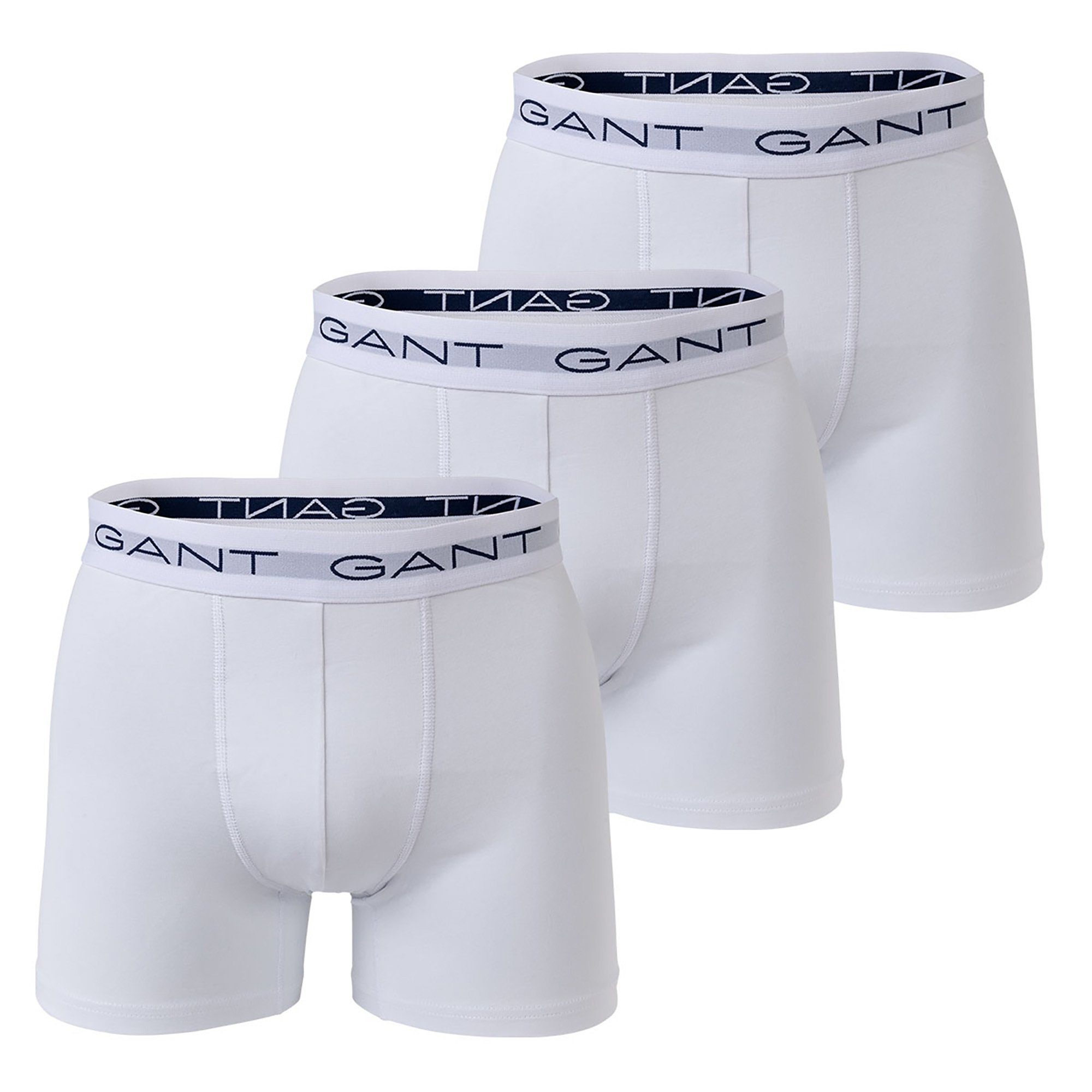 Gant Boxer Herren Boxershorts, 3er Pack - Boxer Briefs Weiß