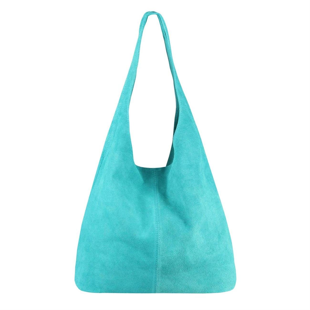 Schultertasche Made in Italy Damen Leder Tasche Schultertasche