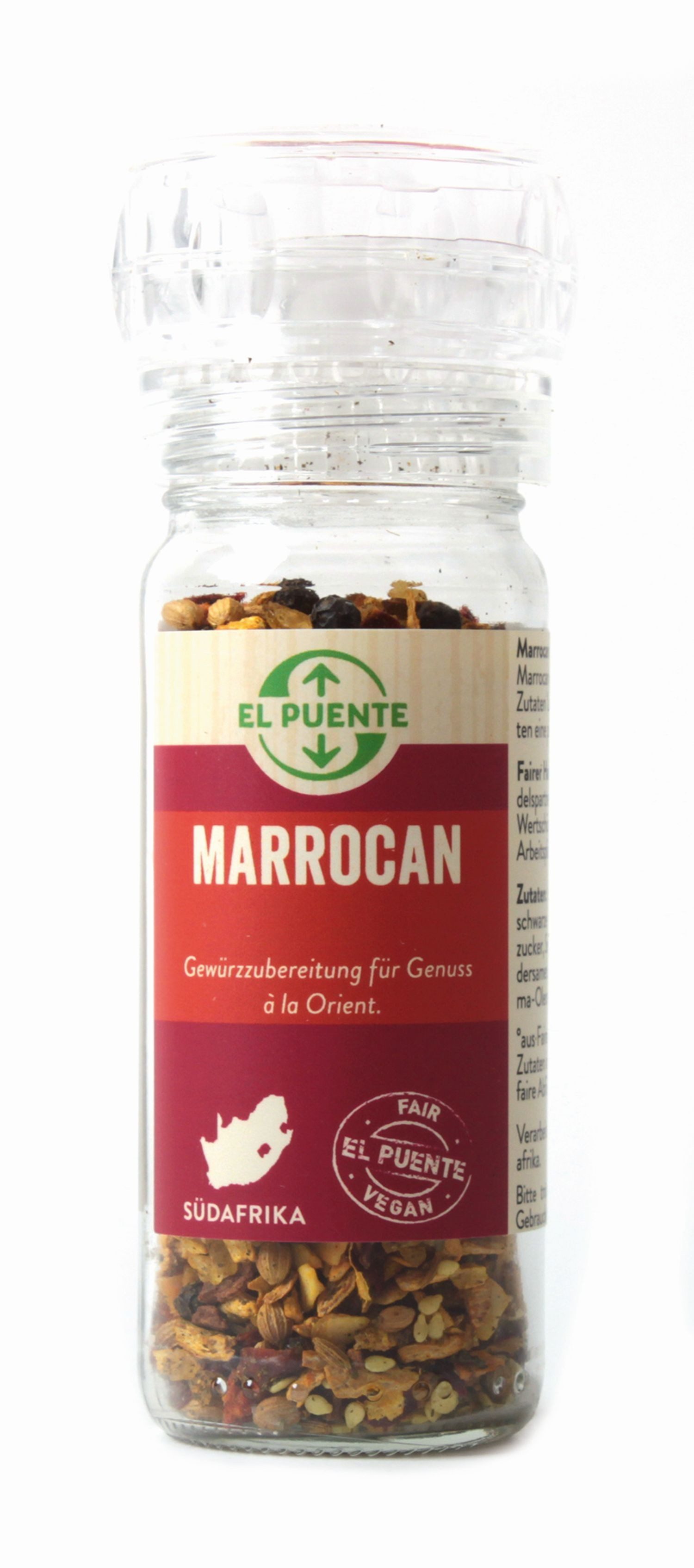 Gewürz Marrocan Orientalische Gewürzmischung in der Mühle, Fair Trade