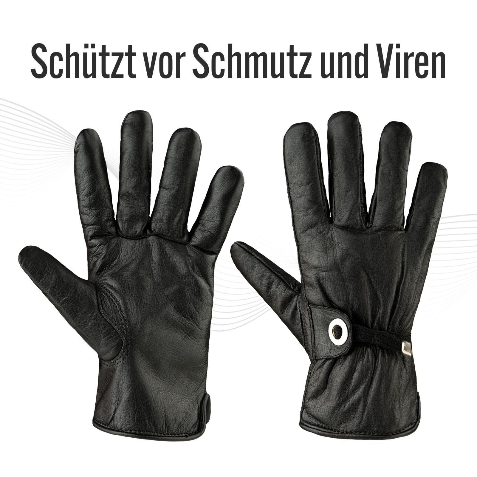 gefüttert Leder FOREST Lederhandschuhe RODEO Forest Black FOX S Herren Farben Handschuhe Größe Black 3 Fox BLACK Damen