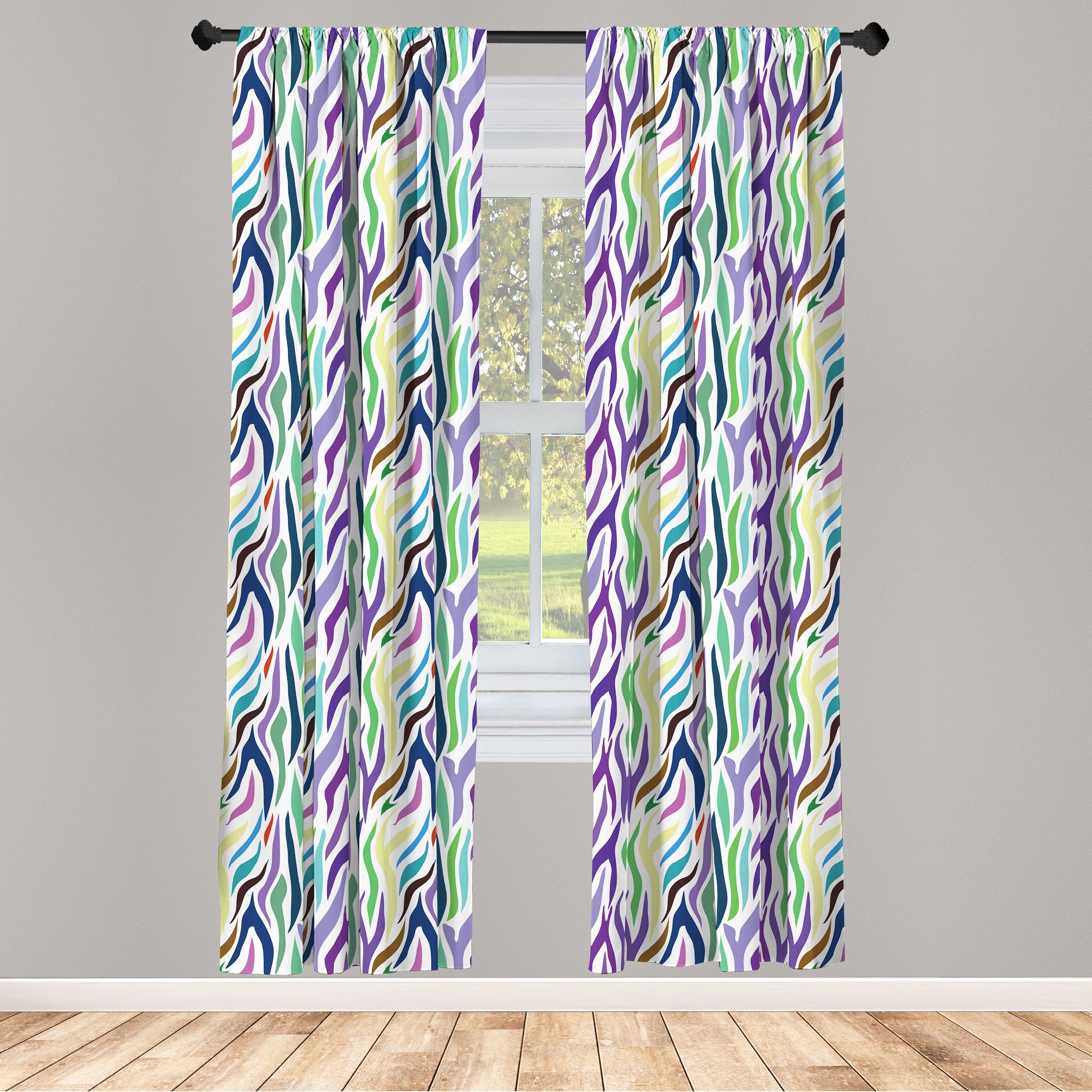Wohnzimmer Leopard-Motiv Abstrakt Vorhang Dekor, Abakuhaus, Oriental Schlafzimmer für Microfaser, Gardine