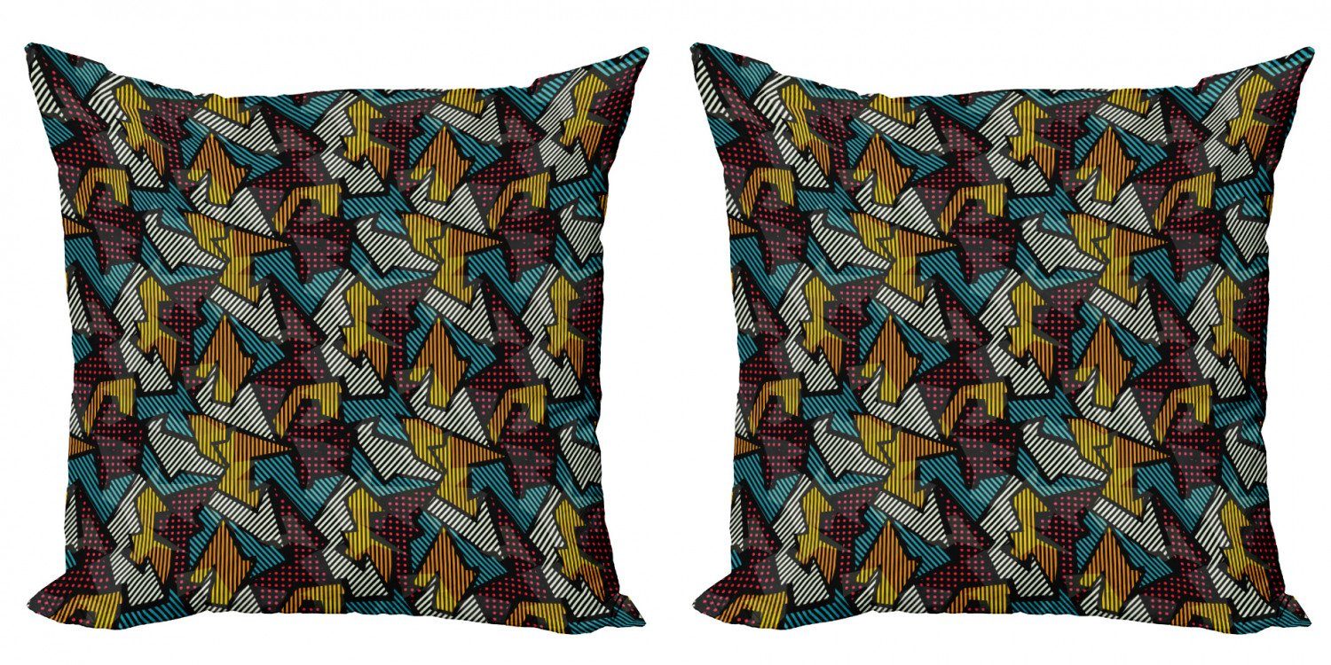 Kissenbezüge Modern Accent Doppelseitiger Digitaldruck, (2 Design Abstrakt Abakuhaus Stück), Geometrisch Urban