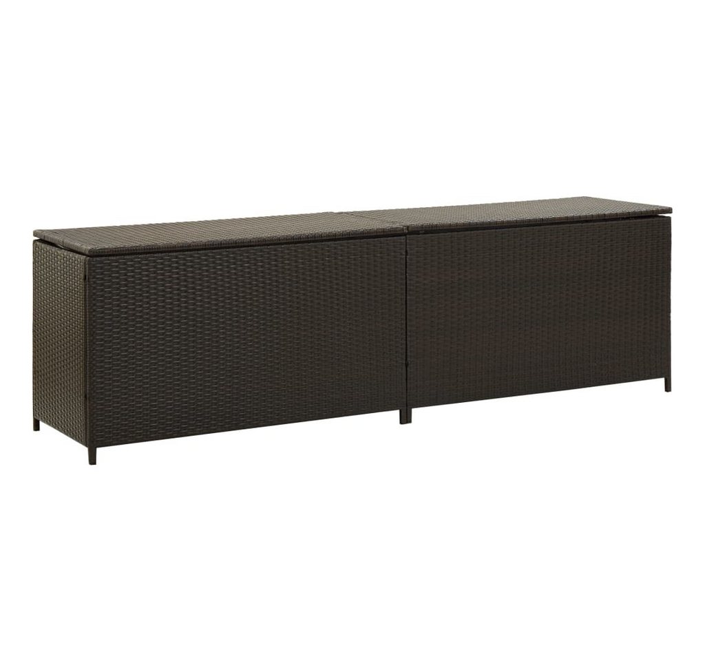 Thumbnail - vidaXL Gartenbox, Gartenaufbewahrungsbox Poly Rattan 200x50x60 cm Braun