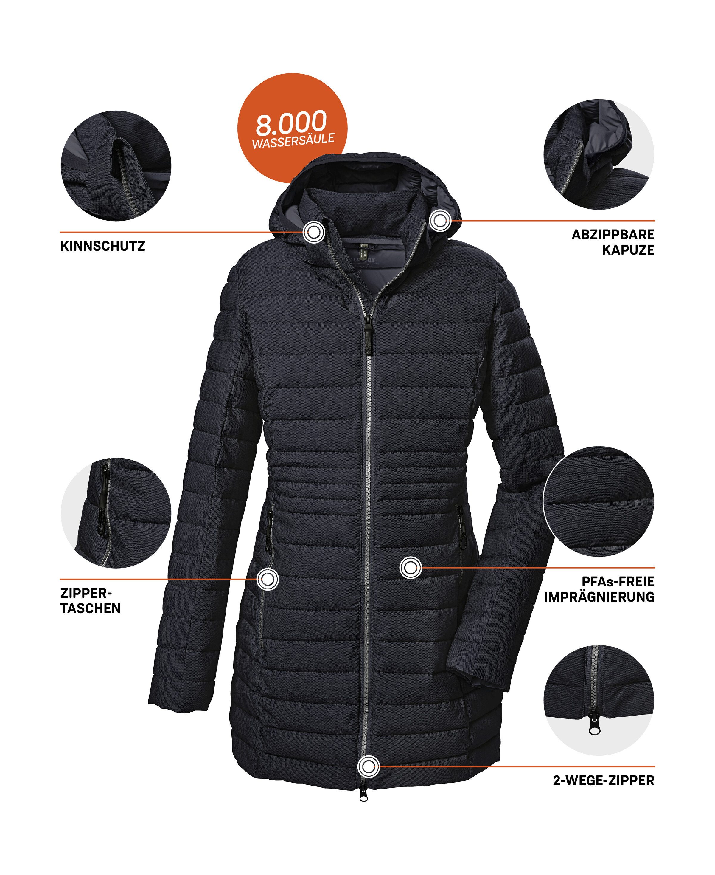 G.I.G.A. DX by killtec Steppmantel GW 14 WMN QLTD PRK_Bacarya Schmaler Damenparka, wasserabweisend, winddicht, atmungsaktiv