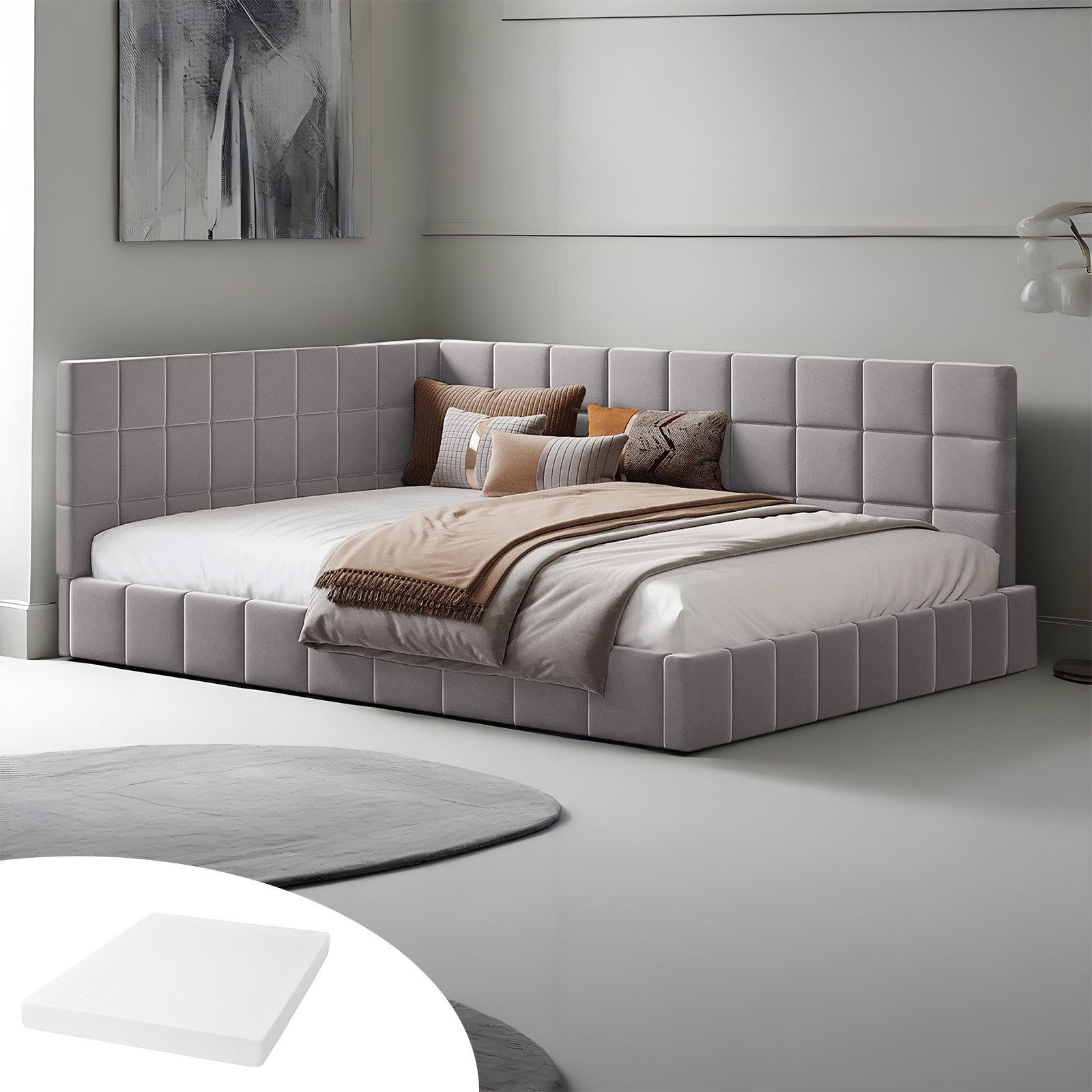 REDOM Polsterbett Schlafsofa Multifunktionsbett, Funktionsbett Stauraumbett günstig online kaufen