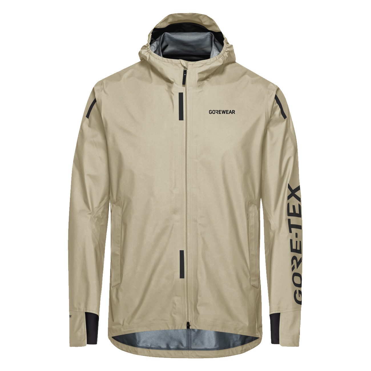 GORE® Wear Laufhose Gore Wear Concurve GORE-TEX Logo Jacket Herren Tech Beige Black