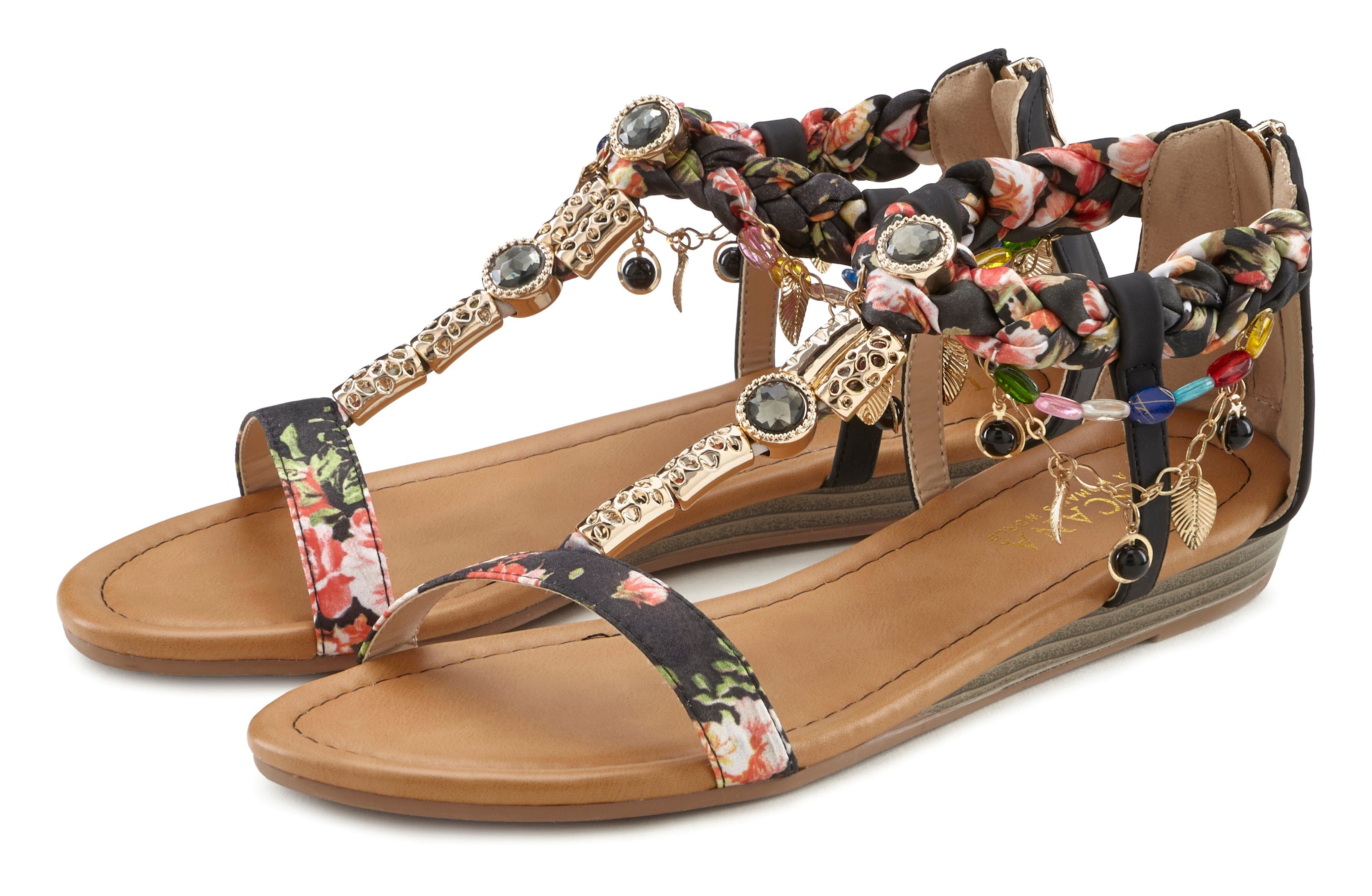 LASCANA Sommerschuh Sandale Sandalette, Sommerschuh im Festival-Look VEGAN günstig online kaufen