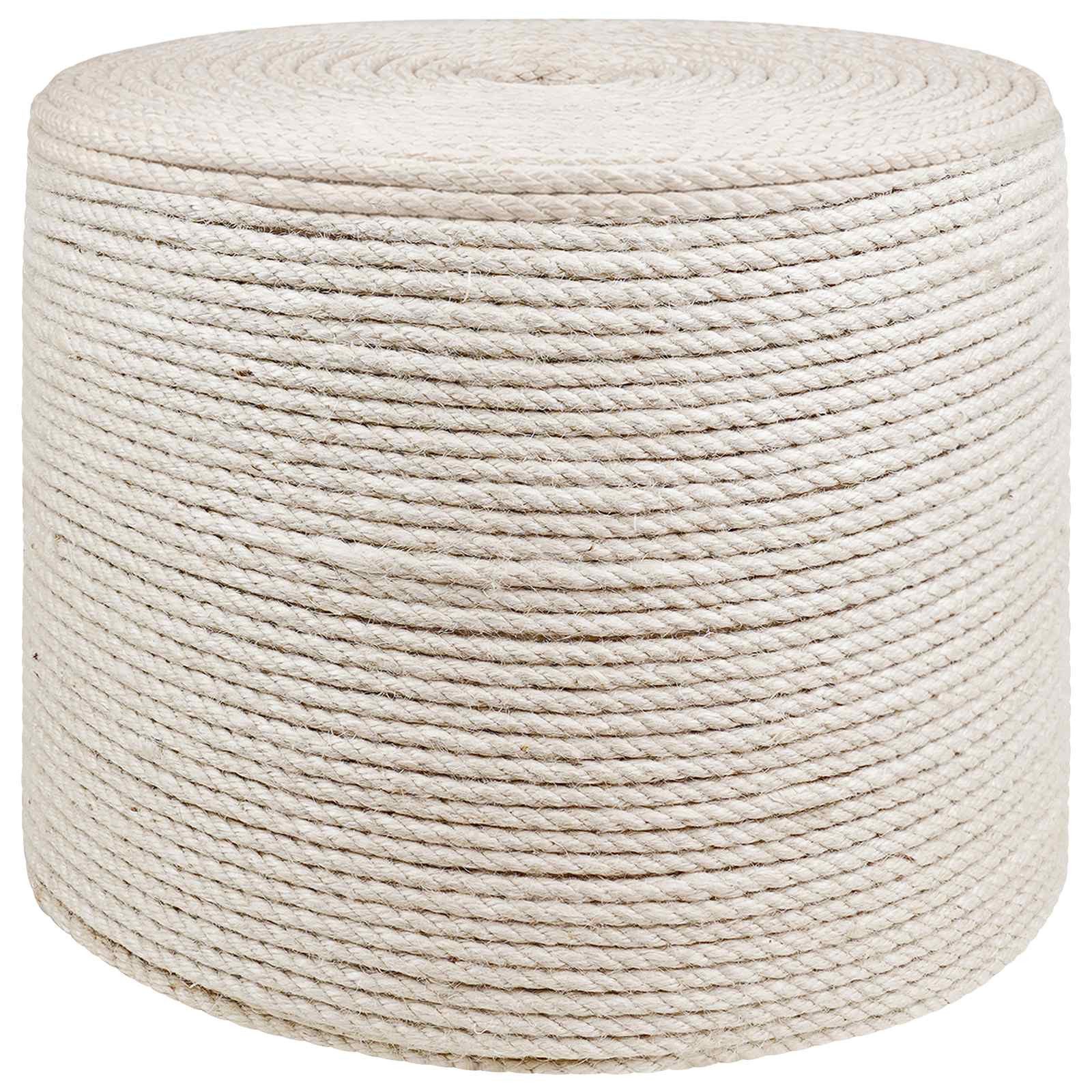 vidaXL Seil Juteseil 6 mm Weiß 100% Tossa Jute (1-tlg)