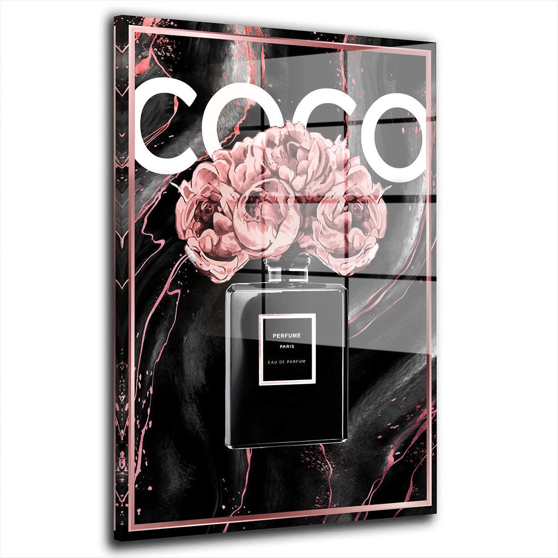 Artedinoi Acrylglasbild Parfüm Coco Style Flasche Pop Art Acrylglas Wandbil günstig online kaufen