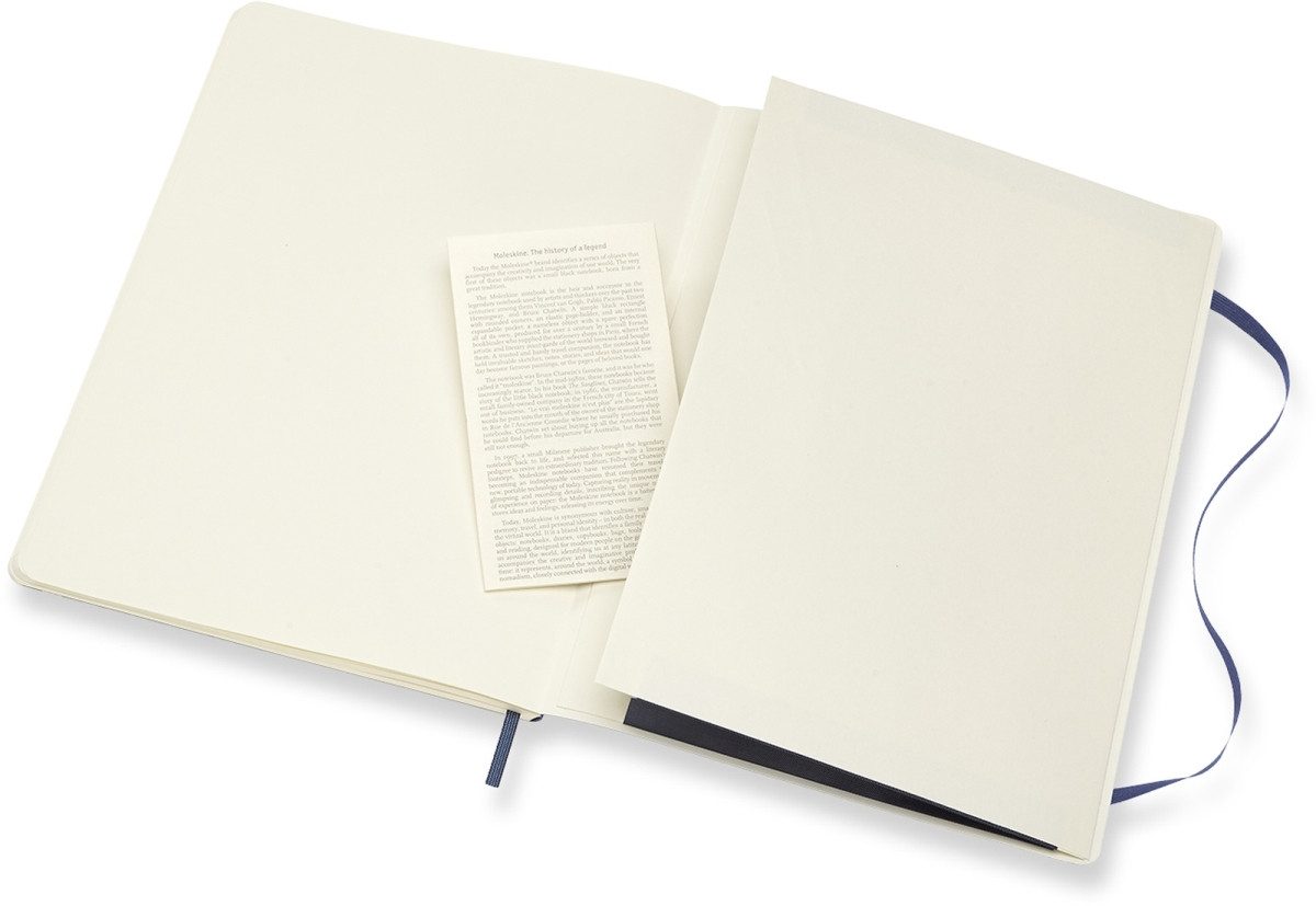 Notizbuch Notizbuch XL 19x25cm blanko Softcover saphir.