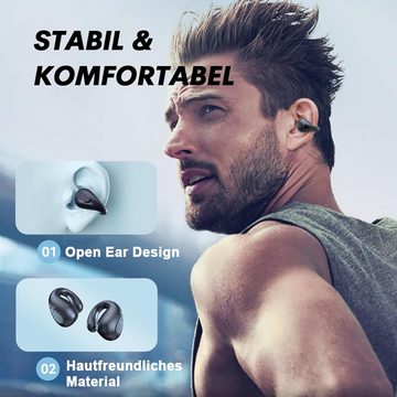 Xmenha Natürlichen HiFi-Stereoklang und dynamische Anrufe Open-Ear-Kopfhörer (Universelle Kompatibilität mit Touch-Steuerung für einfache Bedienung und Nutzung mit verschiedenen Geräten., Innovative Komfort, Klang Konnektivität für anspruchsvolle Aktivitäten)